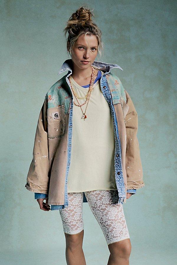 Free People Tricia Fix Carhartt Mixed Jacket in Blue | Lyst