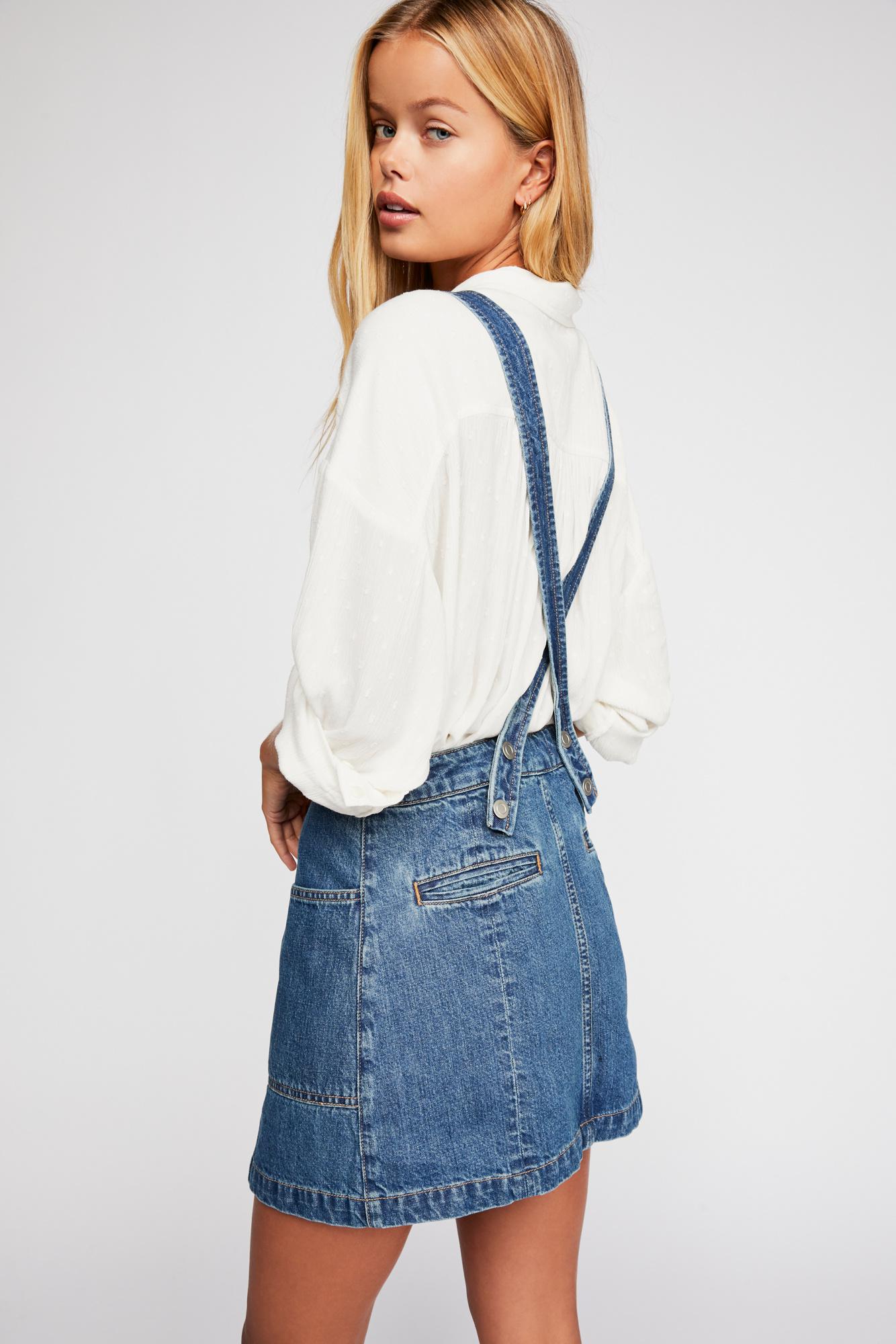 free people denim jumper