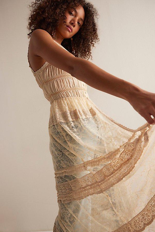 Free People Sweet Saloon Sleeveless Maxi Bodysuit in Natural | Lyst