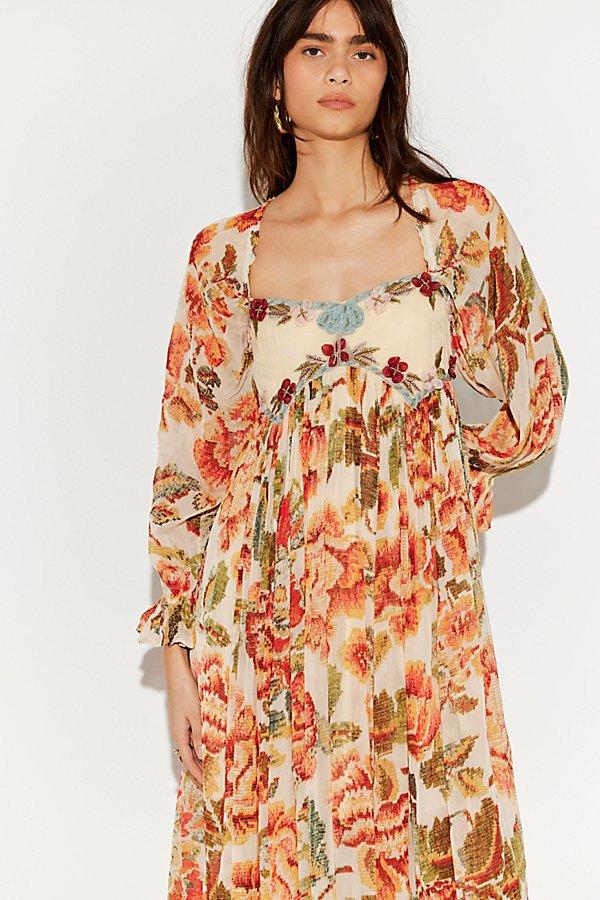 Free People Timeless Tapestry Maxi Dress in Orange | Lyst