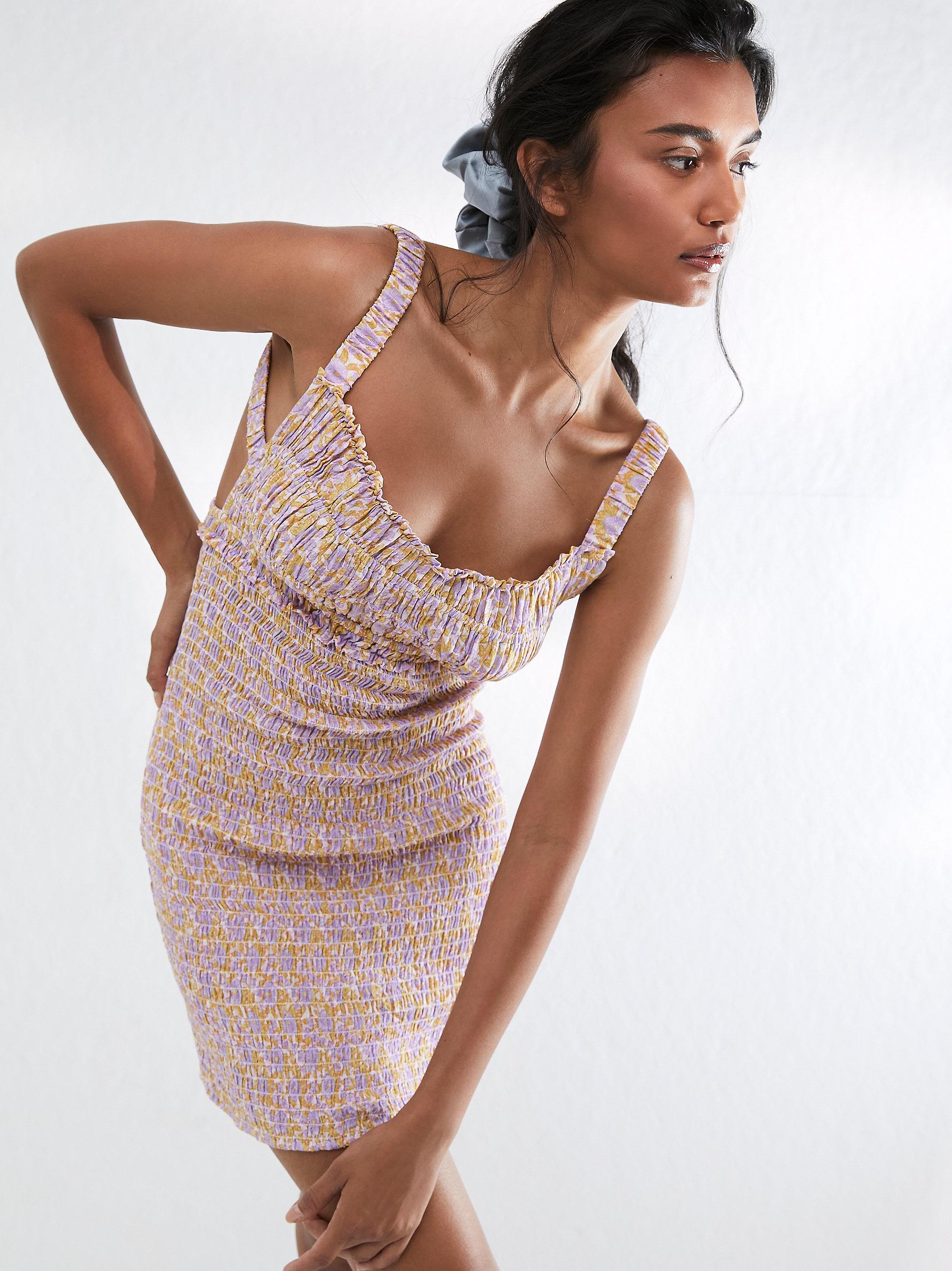 People Juniper Smocked Bodycon Slip | Lyst
