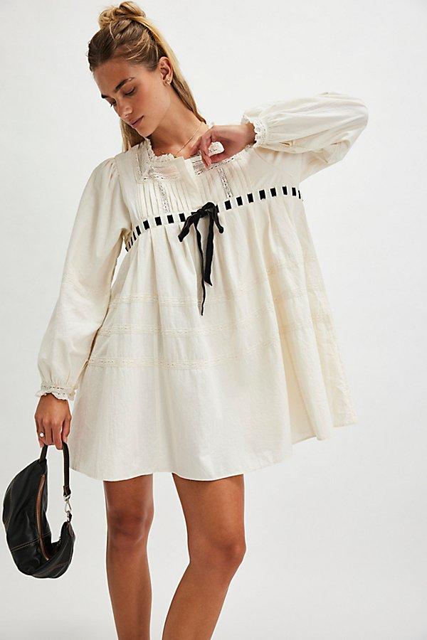 Free People Tea Time Mini Dress in Gray | Lyst