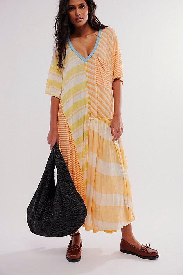 Free People Shellyanne Striped Maxi Dress in Orange Lyst