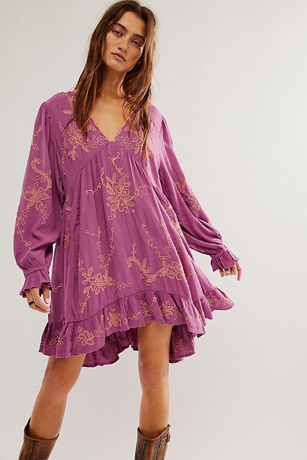 Free People Estella Embroidered Mini Dress in Pink | Lyst Free People Estella Embroidered Mini Dress in Pink | Lyst
