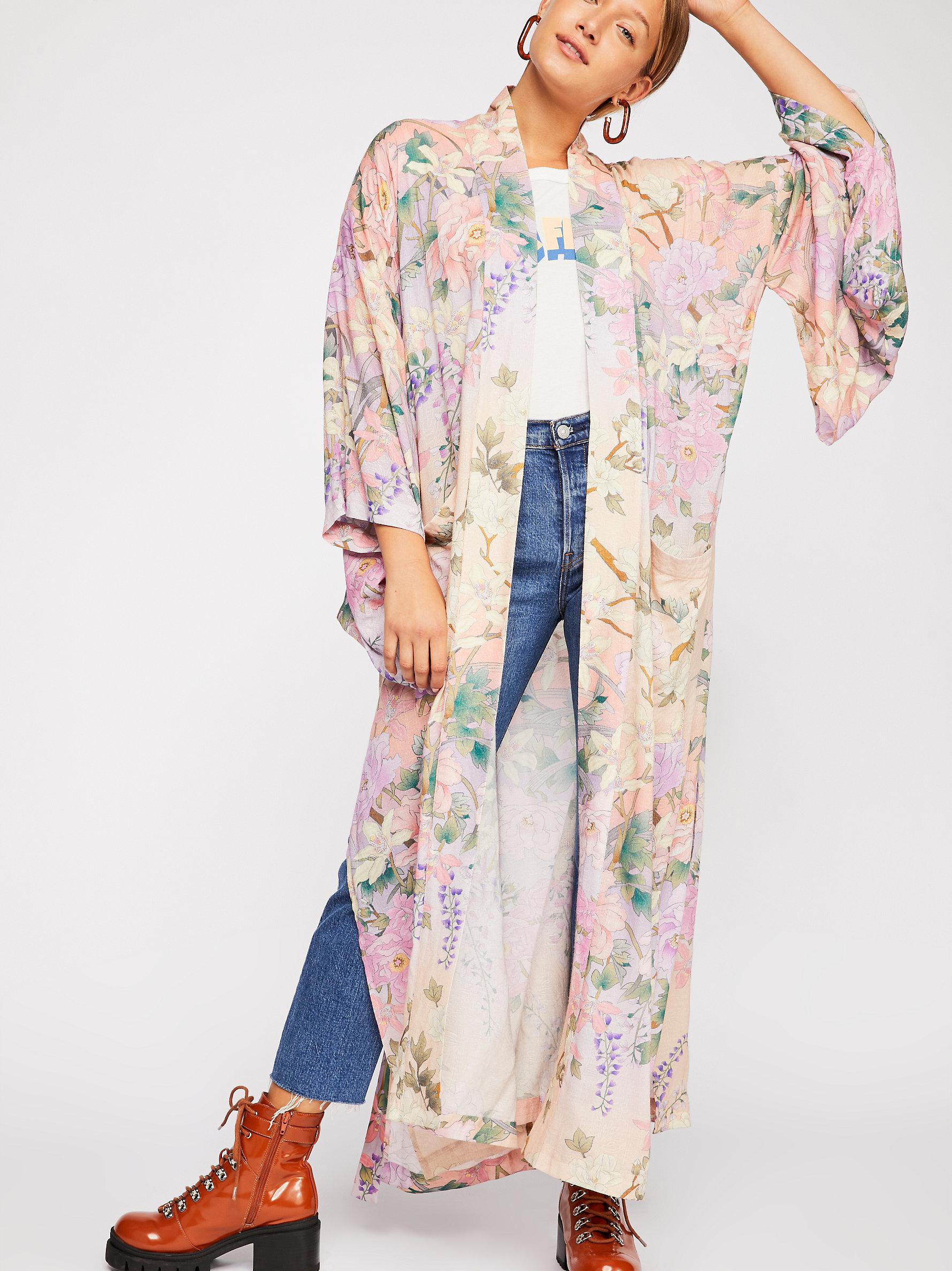Free People Lily Maxi Kimono By Spell 