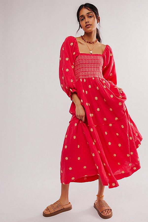 flocked mesh maxi dress Velda Floral Flocked Mesh Maxi Dress