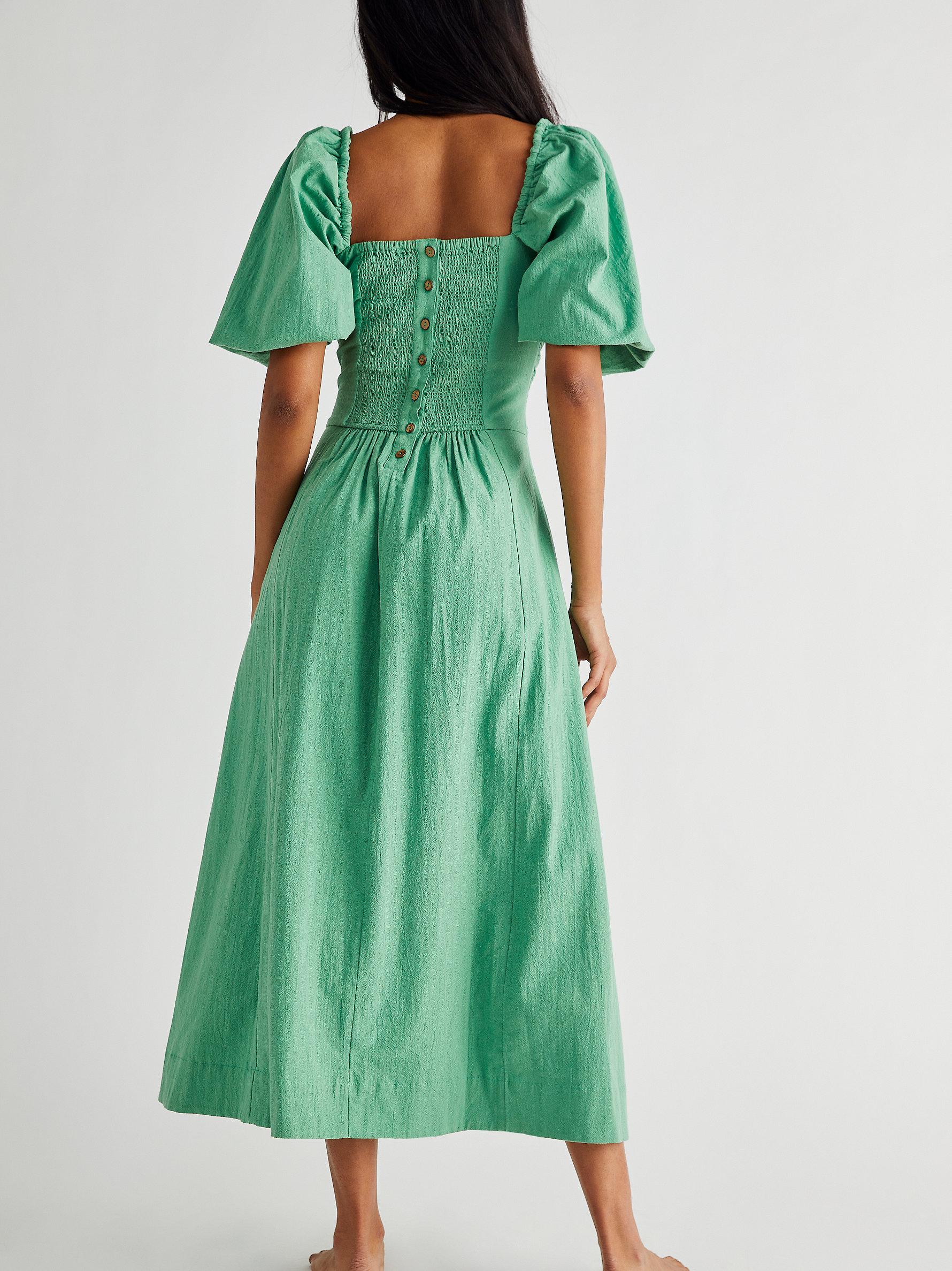 Free People Ain't She A Beaut Midi Dress in Green | Lyst