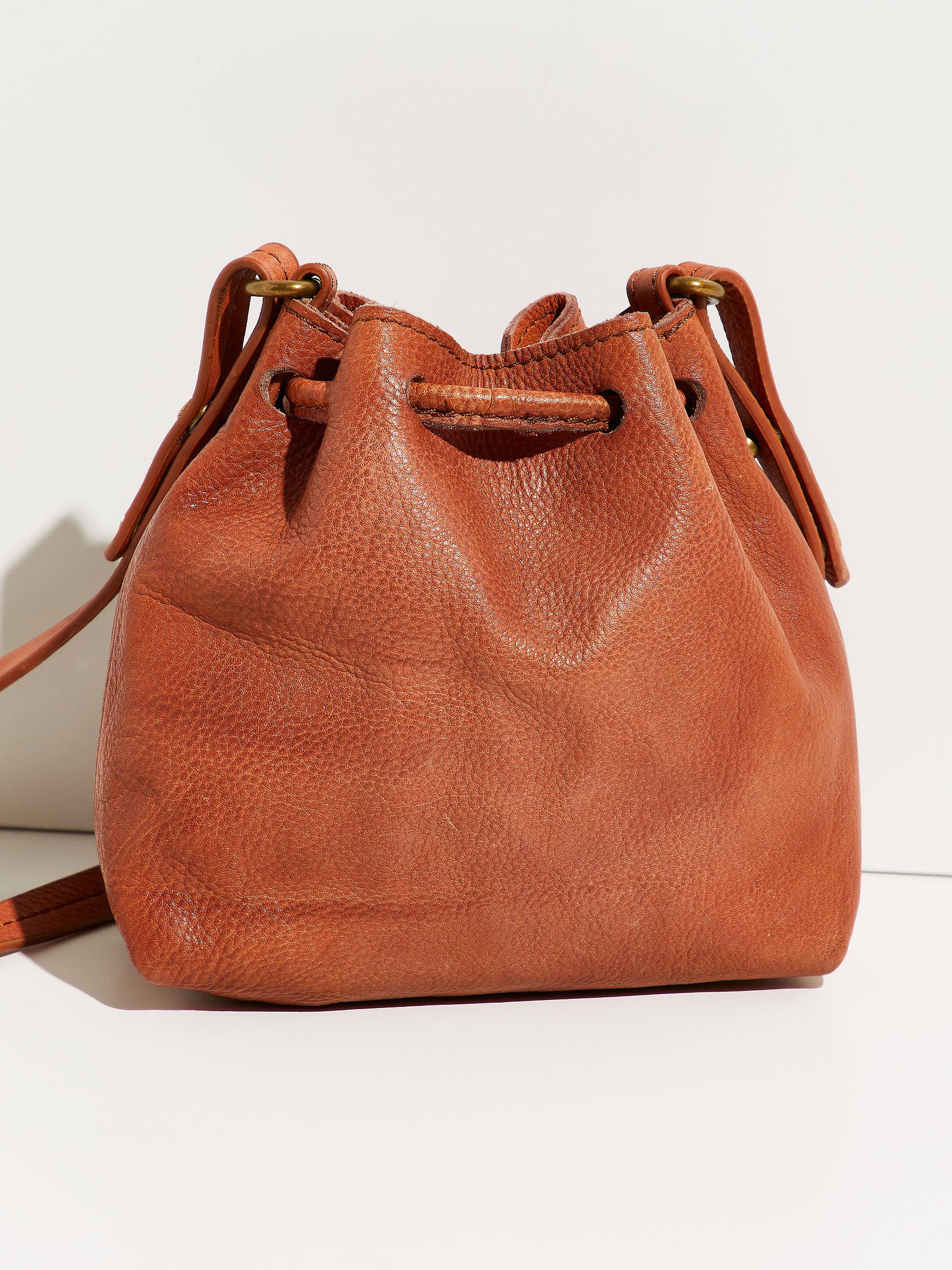 Free People Leather Mini Mon Cheri Bag In Tan Brown Lyst