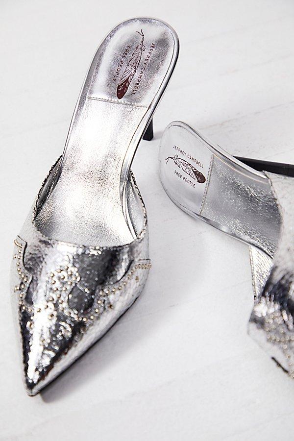 Black and silver studded heels deals