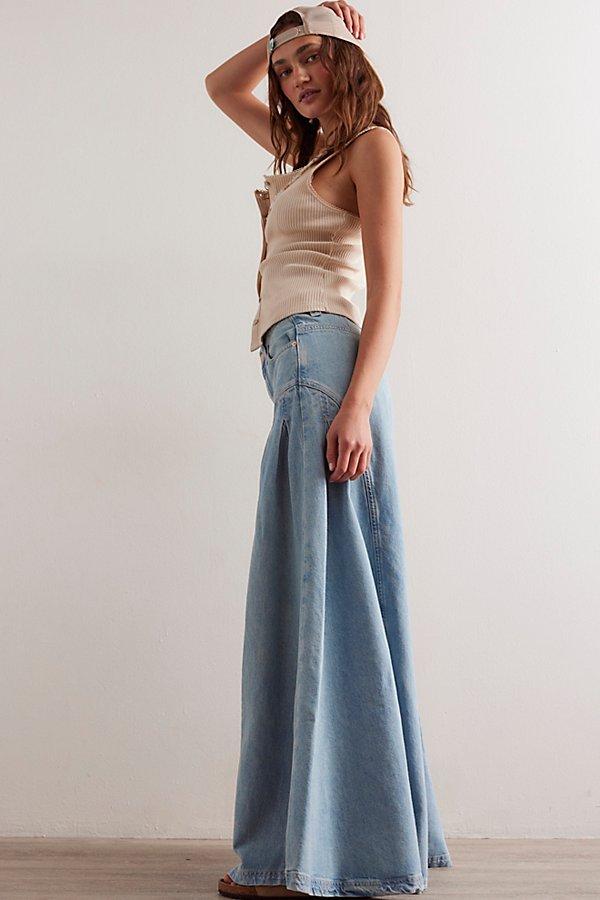 Free People Pandora Wide-leg Jeans in Blue Lyst UK