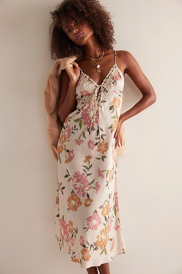 free people brown slip dress Free People Intimately FP sweet kind of love maxi slip dress in brown mink  combo - BROWN