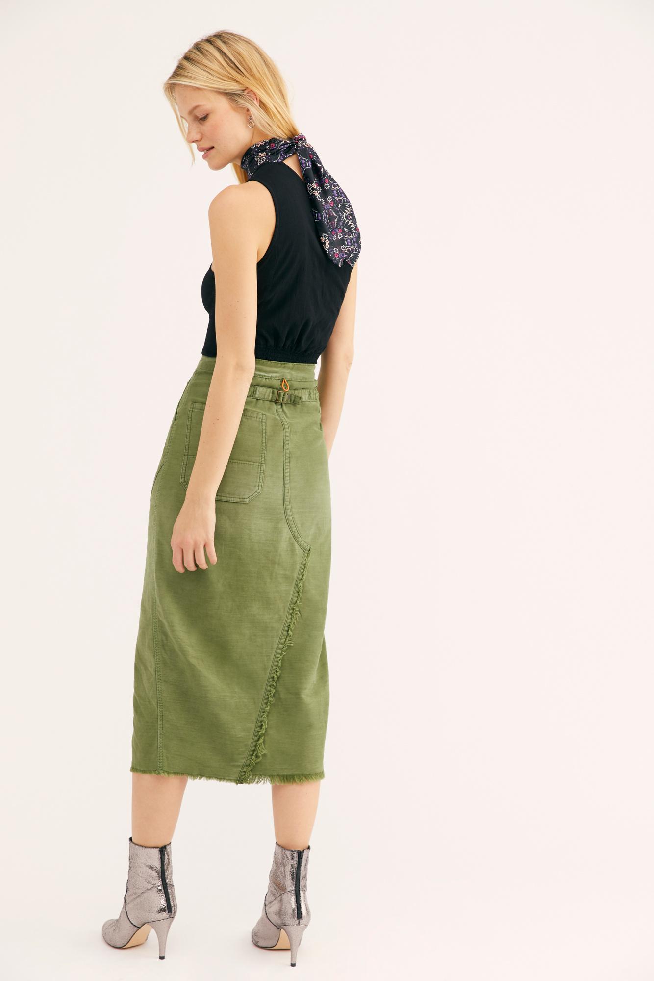 free people echo midi skirt