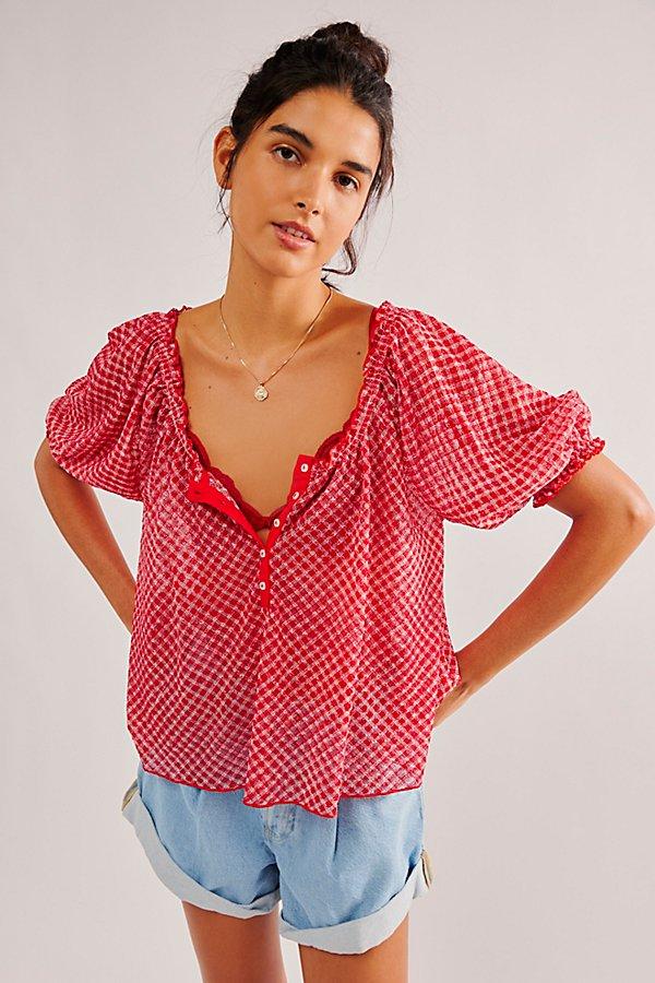 (取寄) フリーピープル レディース アストラ ペザント トップ Free People women Astra Peasant Top Daisy Combo Free People Women's Astra Peasant Top, Daisy Combo at Amazon