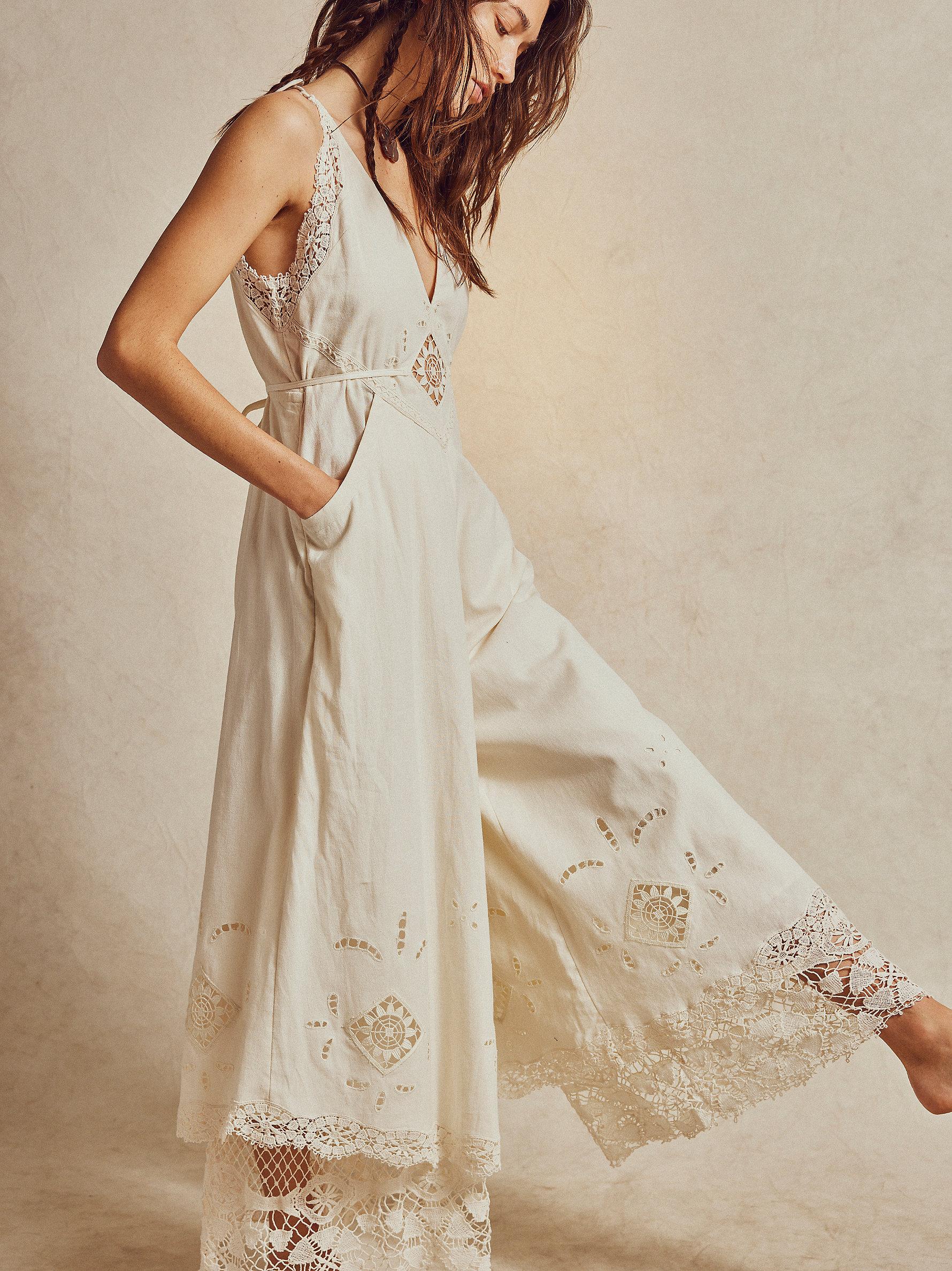 Free people hotsell embroidered jumpsuit