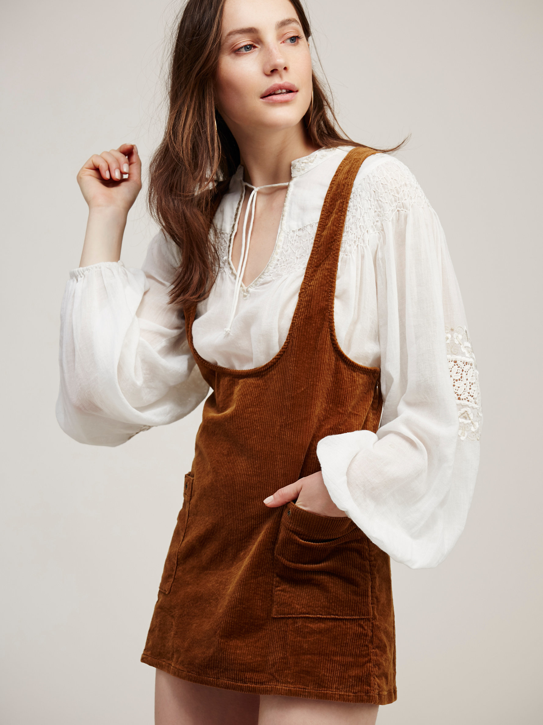 Free People Devoted To You Jumper in Brown | Lyst