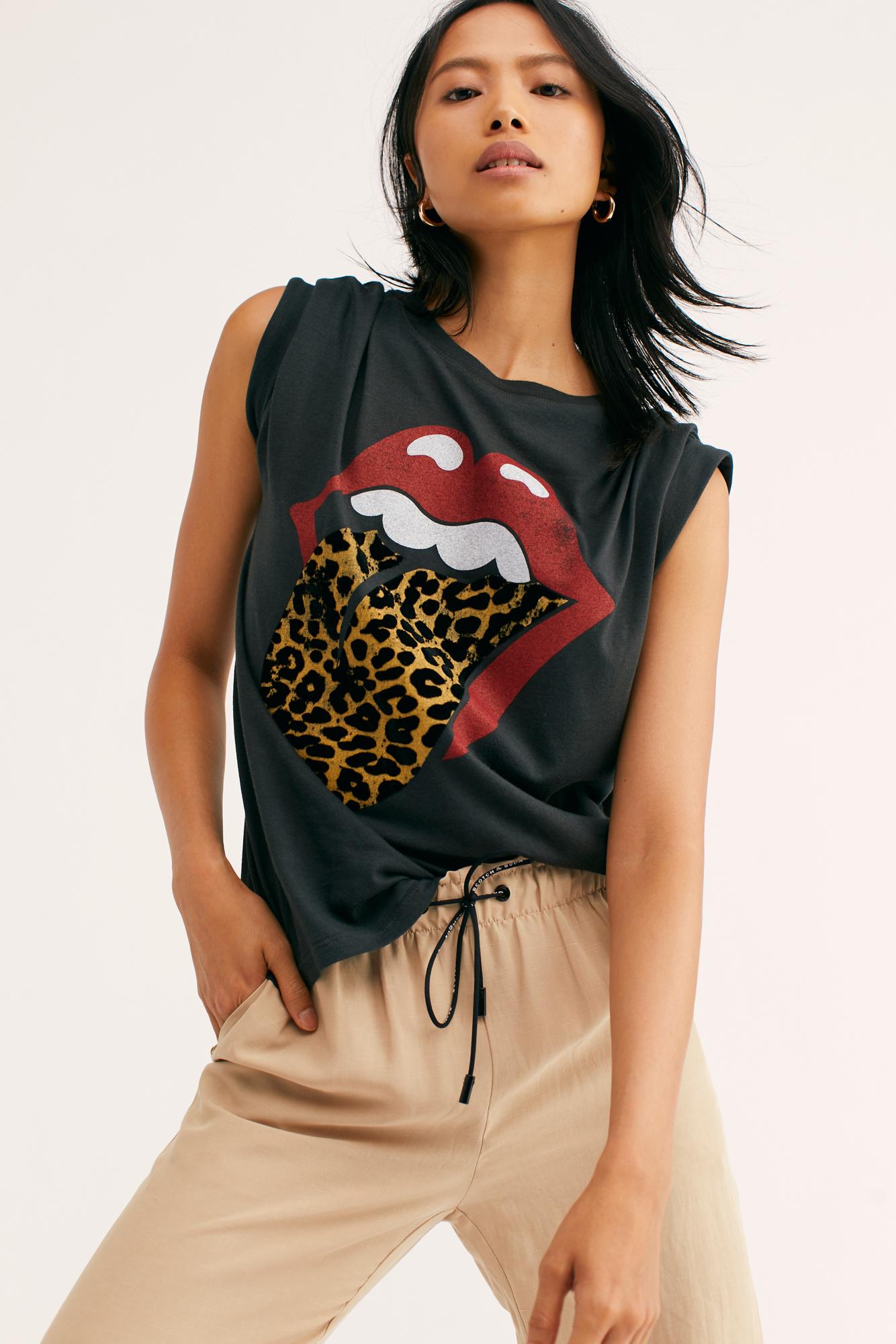 free people leopard tee
