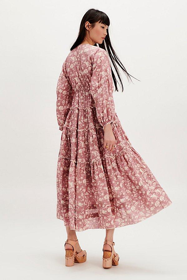 knee length dresses for ladies Free People Pappiet Midi Dress/Rose Combo