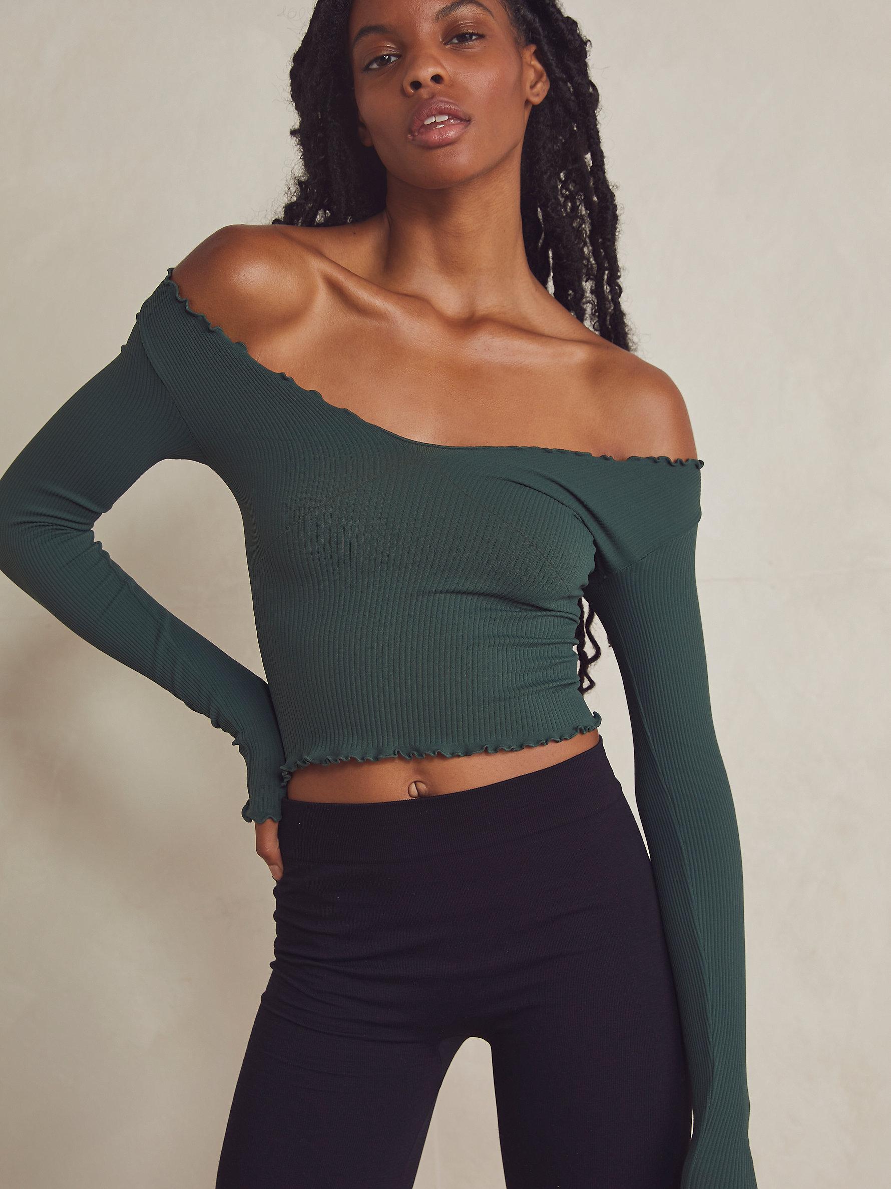 Free People Easy To Love Seamless Long sleeve in Green Lyst