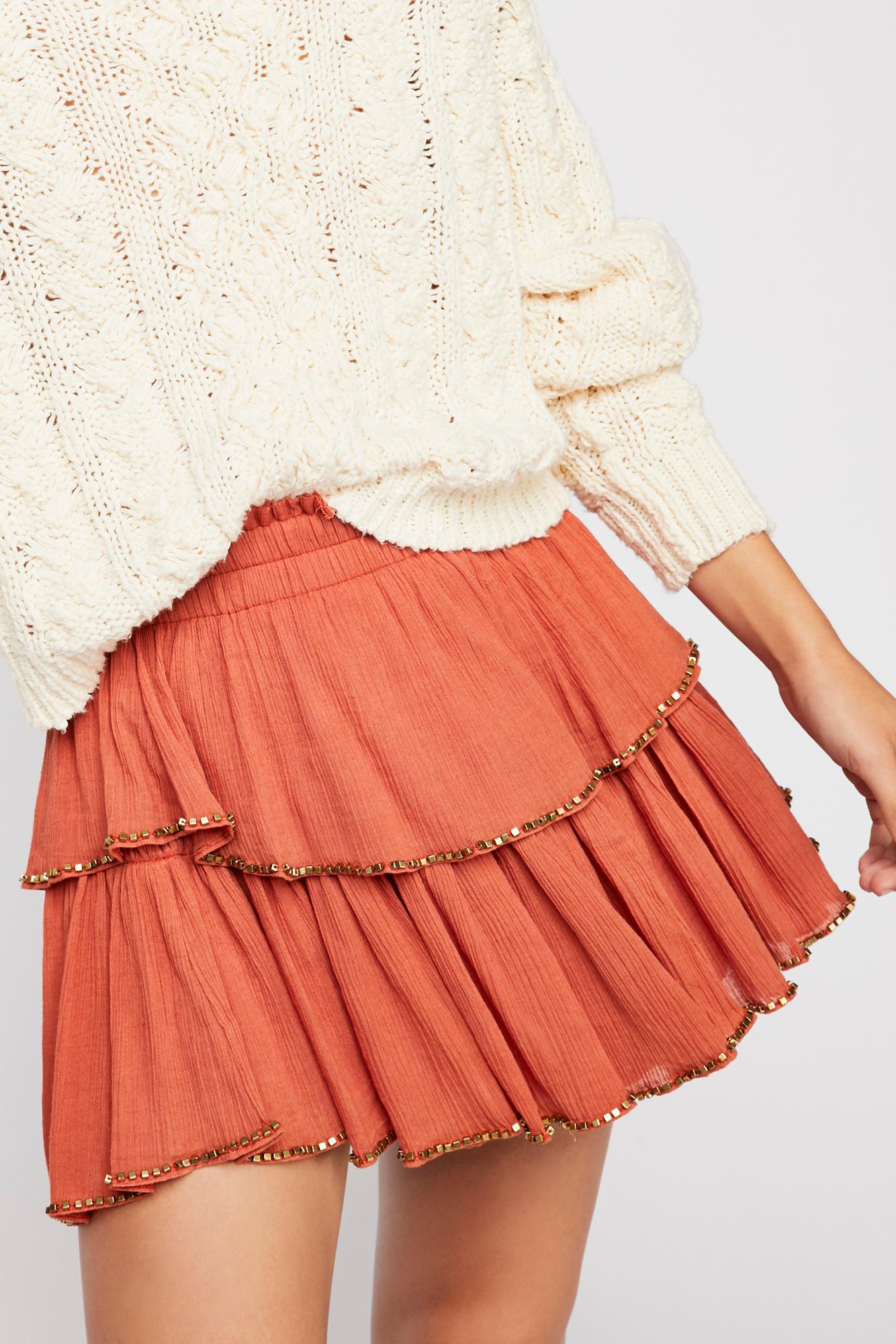 mini skirt ruffle