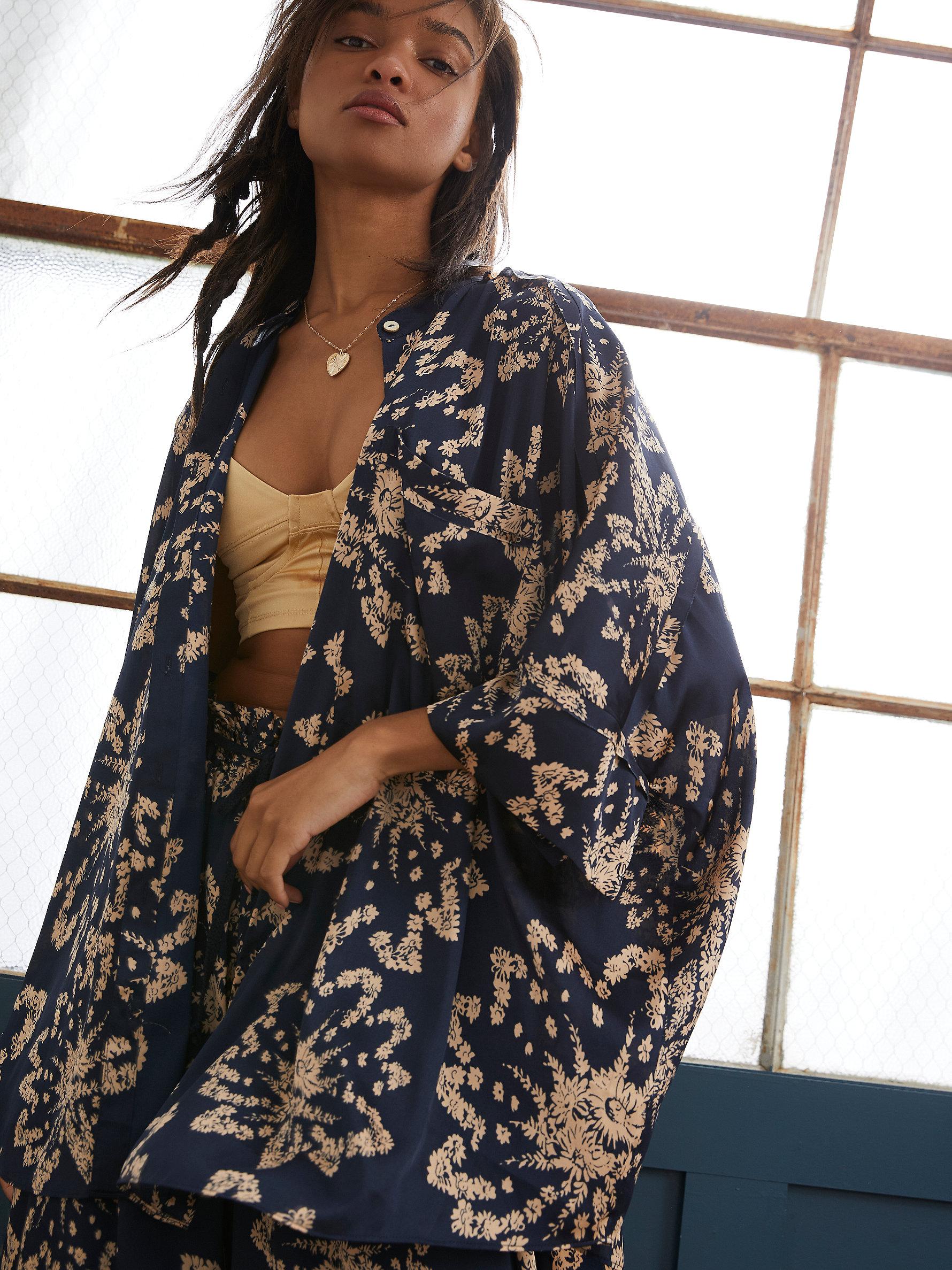 Free People Satin Goddess Sleep Shirt 