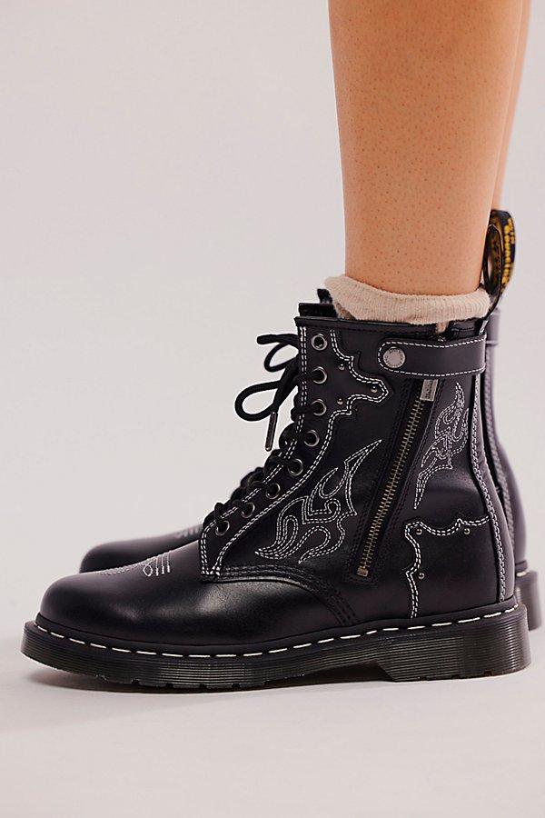 Black 146 Scribble Dr Martens 146 Patch Dr Martens Doc Martens 146 - Main Image