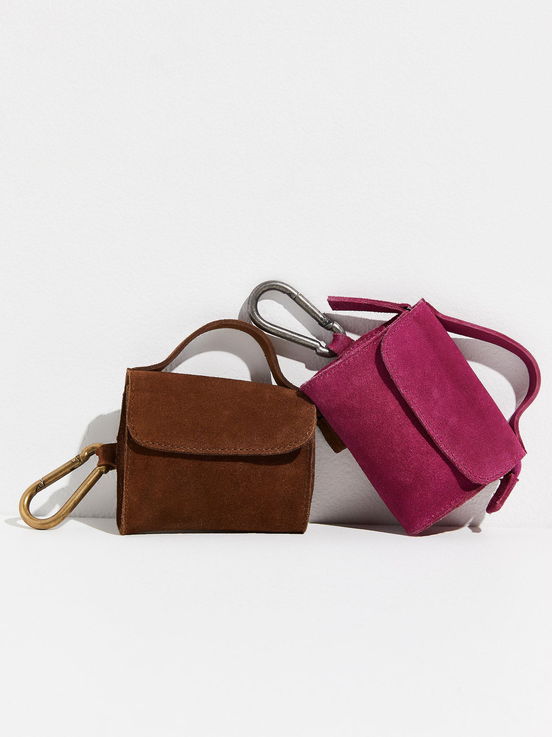 Free People Leather Mini Satchel Clip In Cognac Brown Lyst