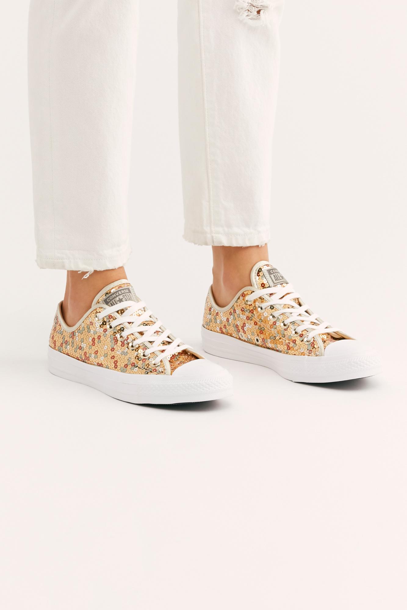gold sequin converse