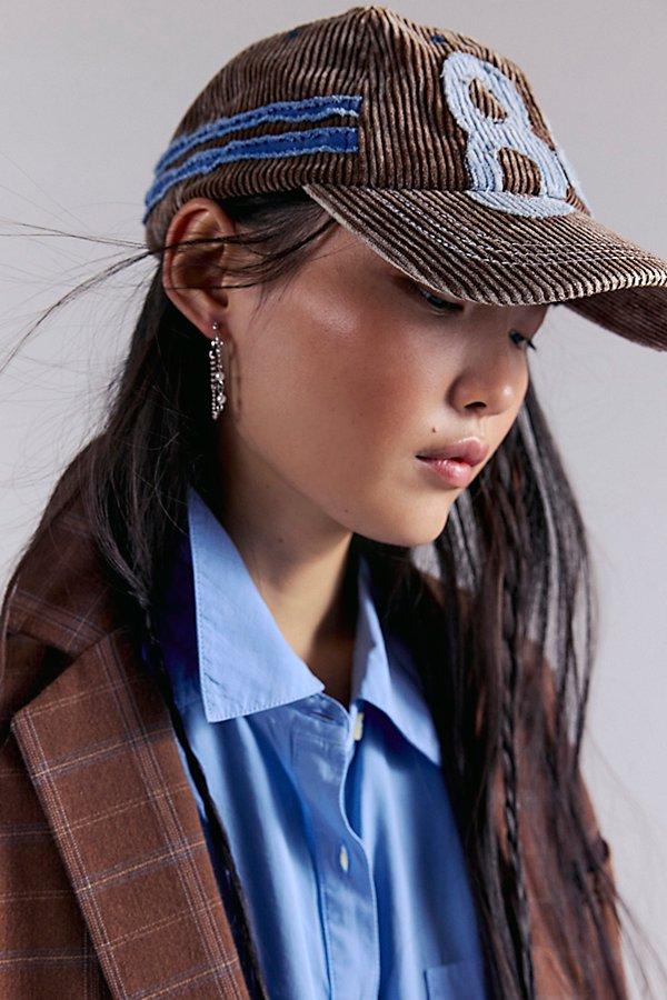 NWT Free People Hollie Varsity Baseball Hat in Red Free People | Accessories | Free People Metallic Silver  main image 3