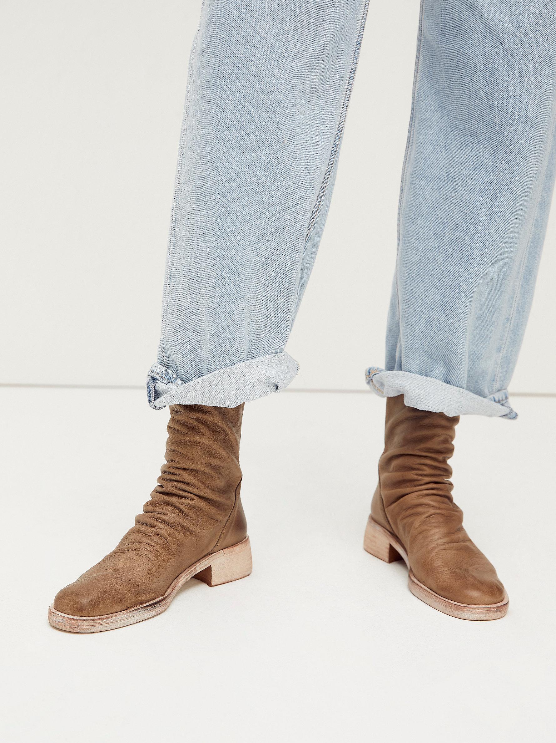 Free People Sutton Tight Slouch Boots in Blue | Lyst