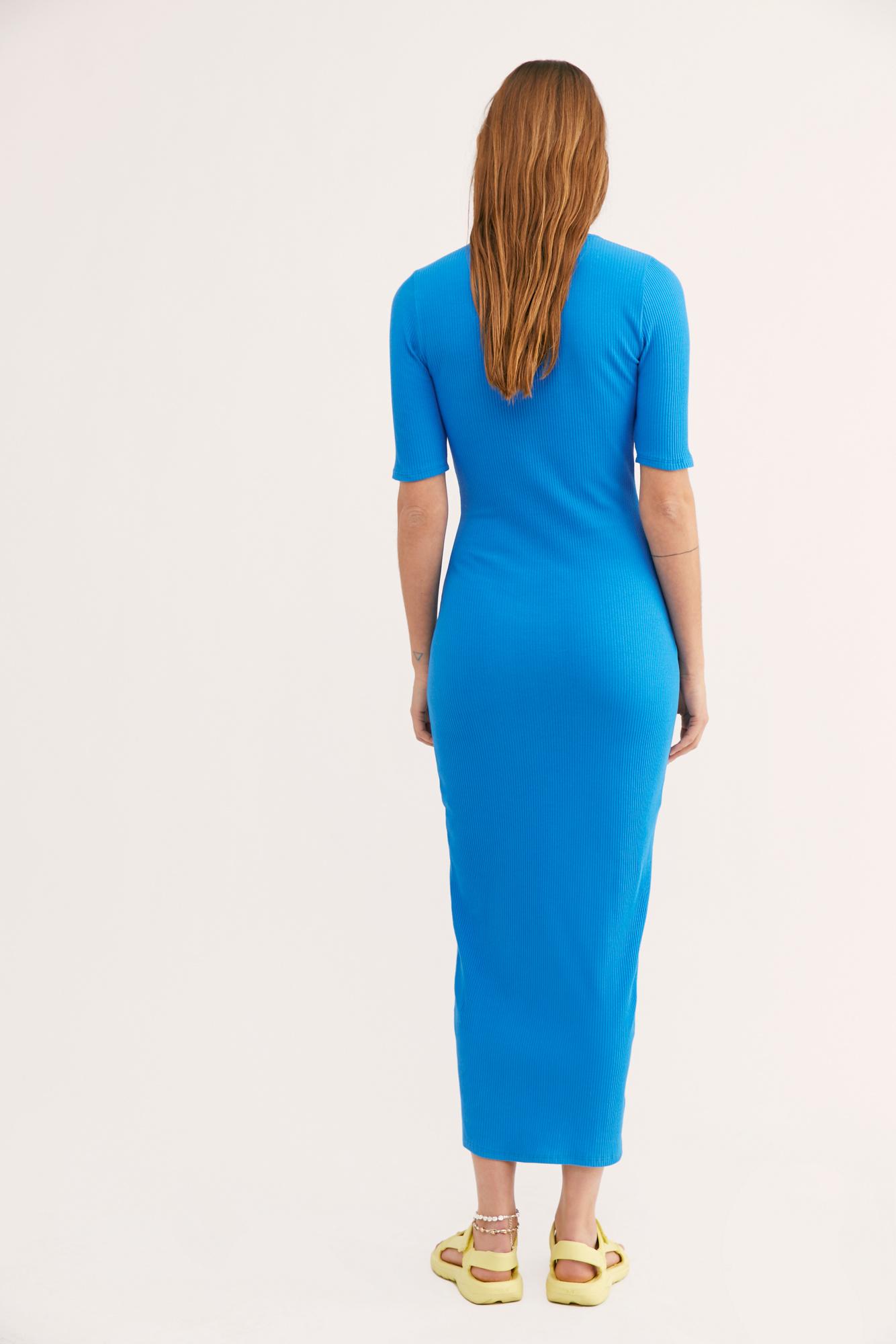 free people lulu henley midi dress