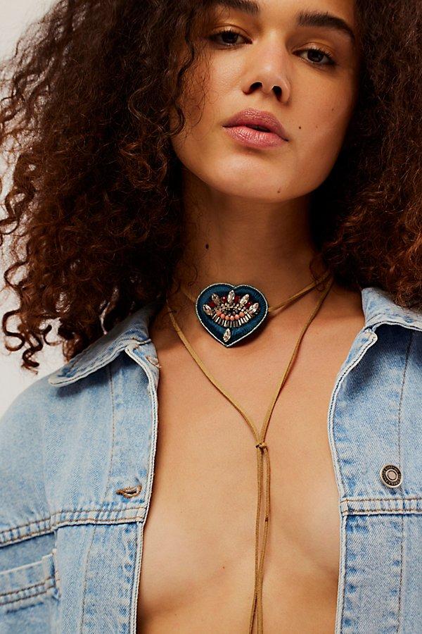 Free People Isla Choker At In Teal Blue Lyst