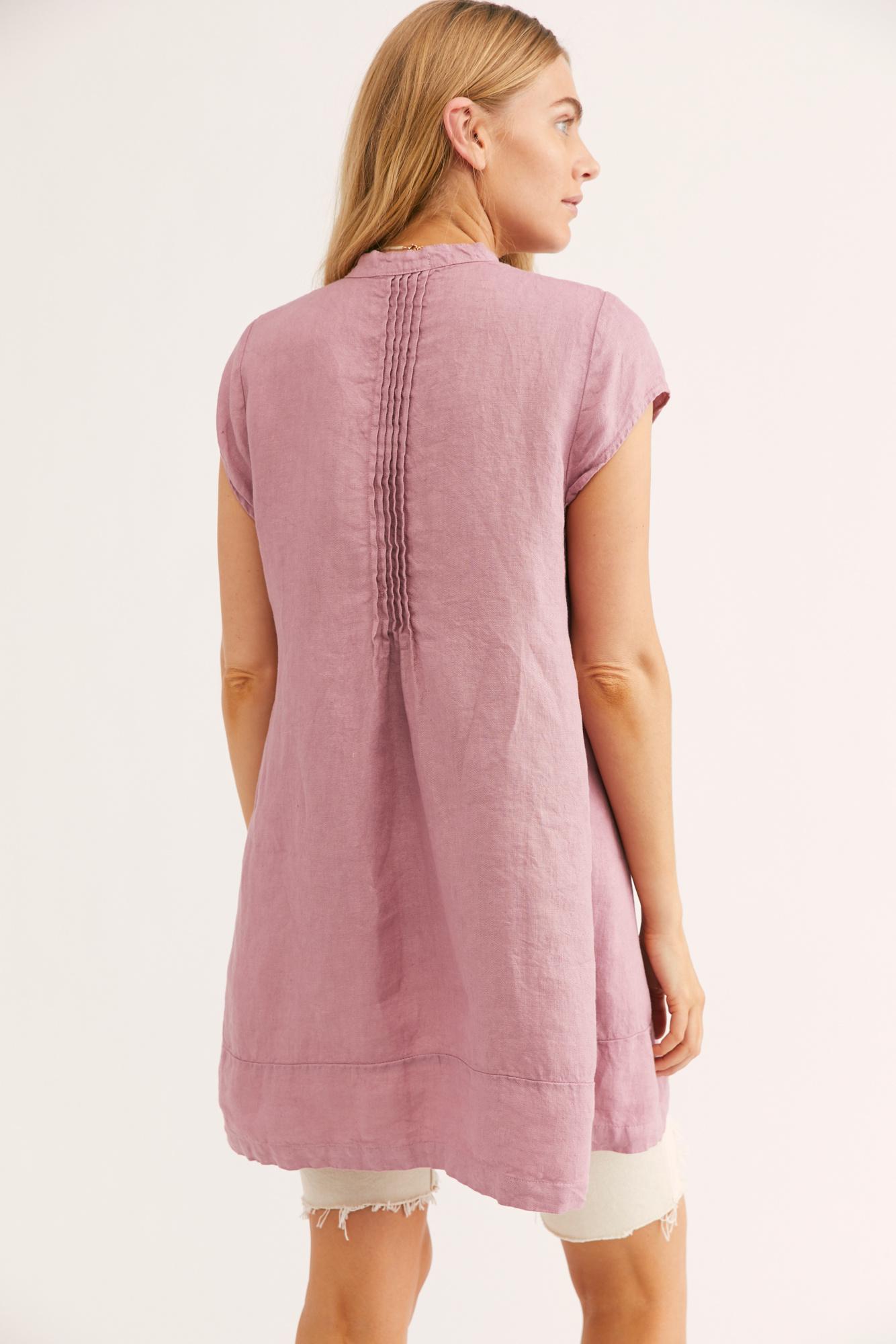 Free People River Linen Tunic By Cp Shades in Pink - Lyst
