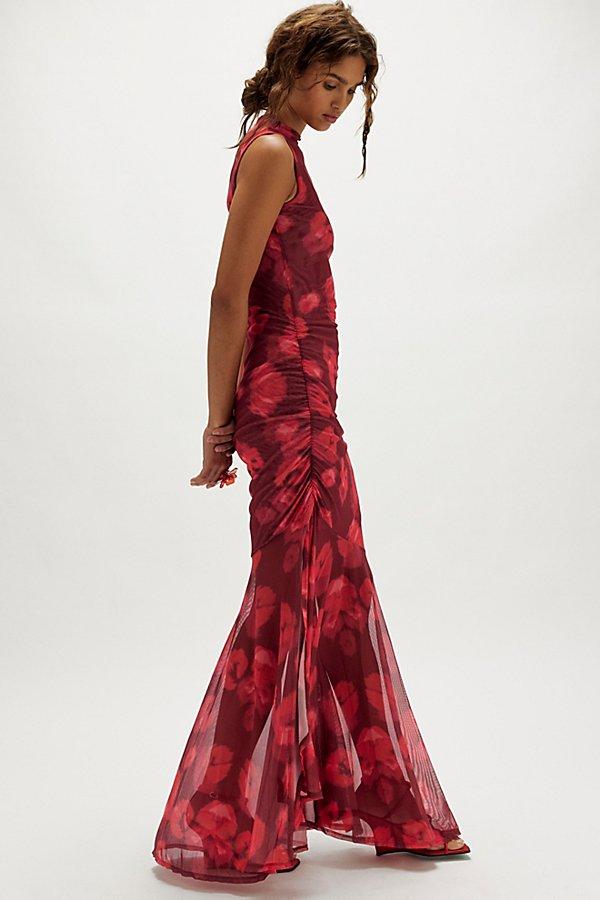 Saemdi Abstract Mesh Tank Maxi Dress in Red | Lyst Saemdi Abstract Mesh Tank Maxi Dress in Red | Lyst
