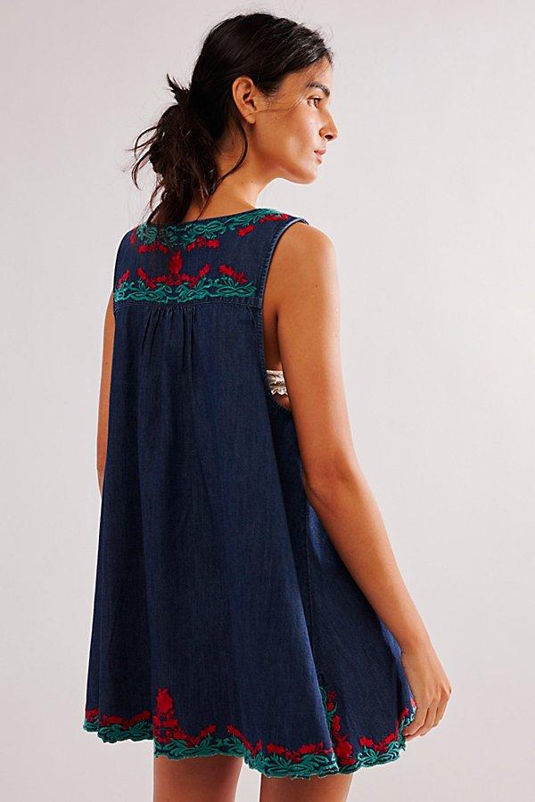 Free People Zina Denim Tunic in Green | Lyst
