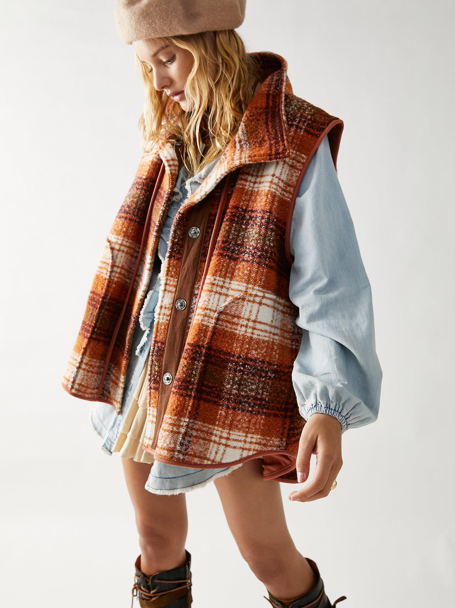 Free People Wrapped Up Blanket Vest in Brown Lyst