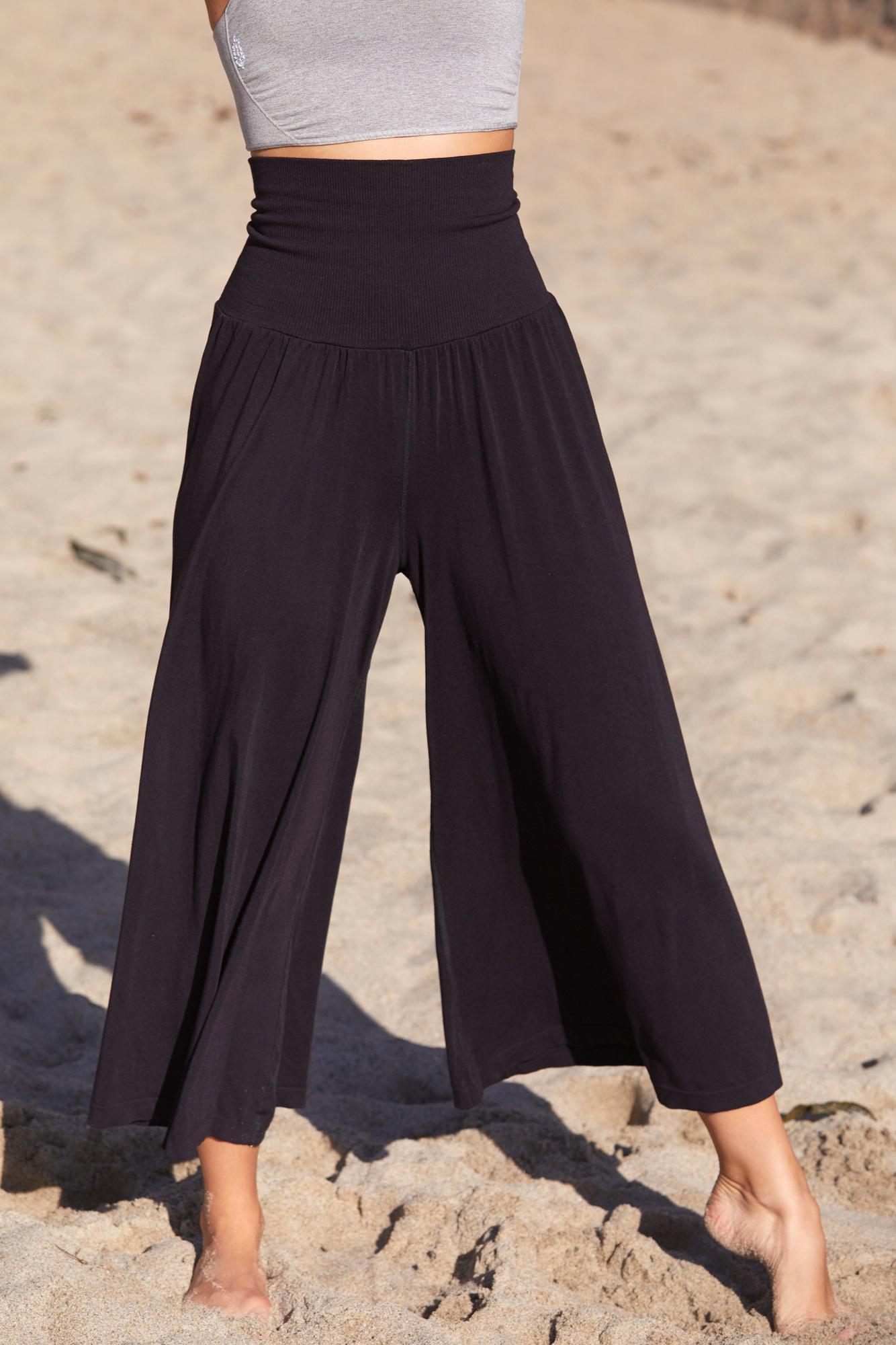 Free People Synthetic Willow Wide Leg Pant By Fp Movement In Black Lyst