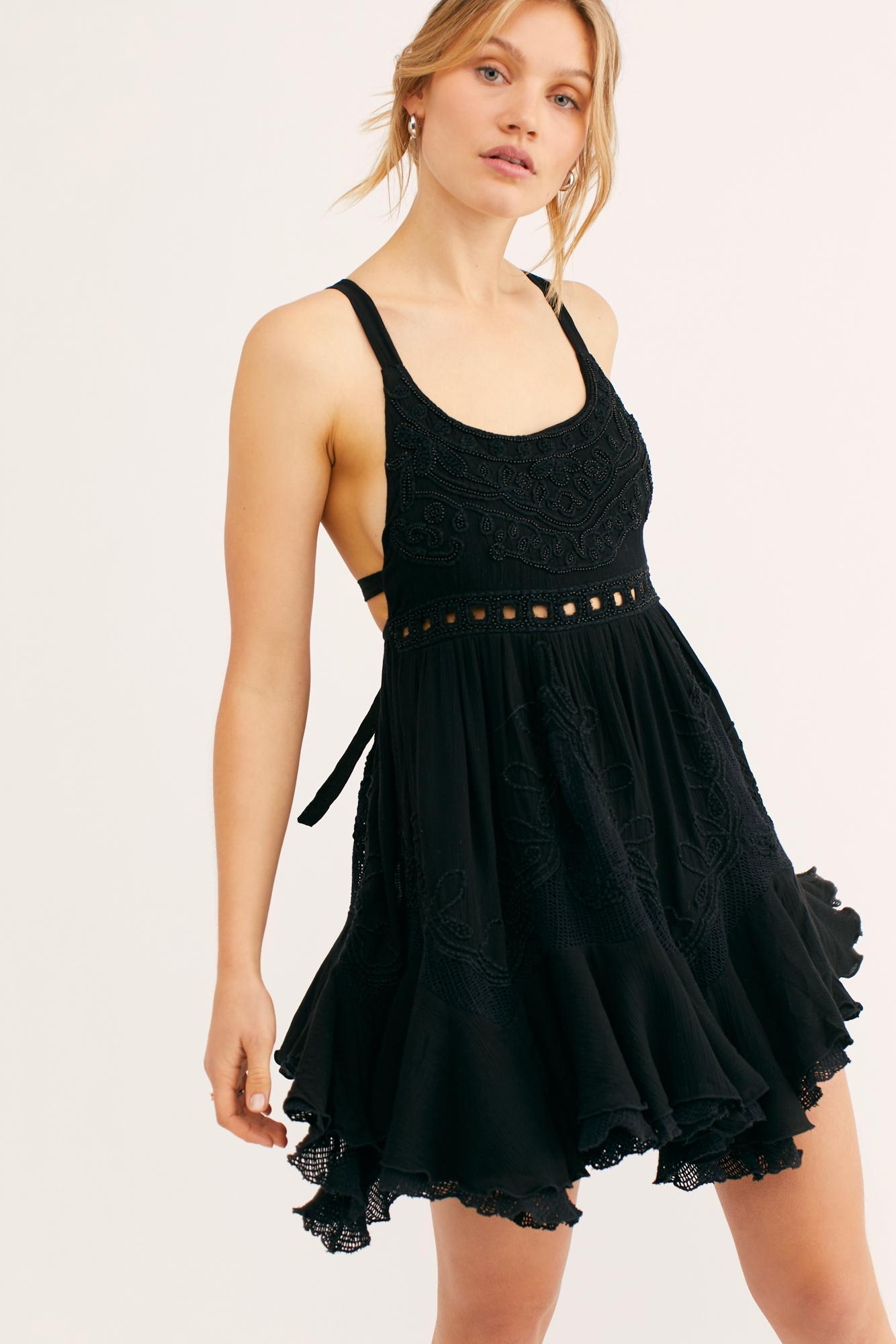 crochet mini dress