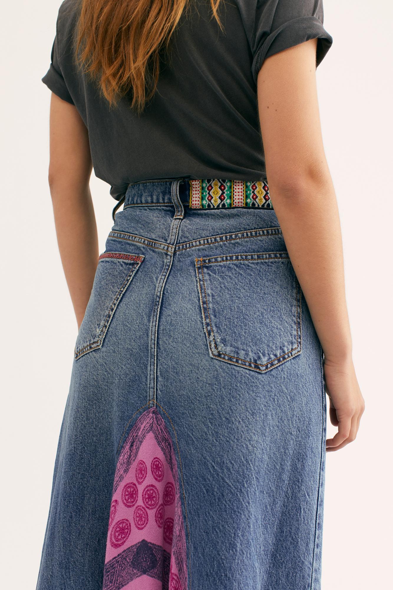 Jean skirt cheap in spanish