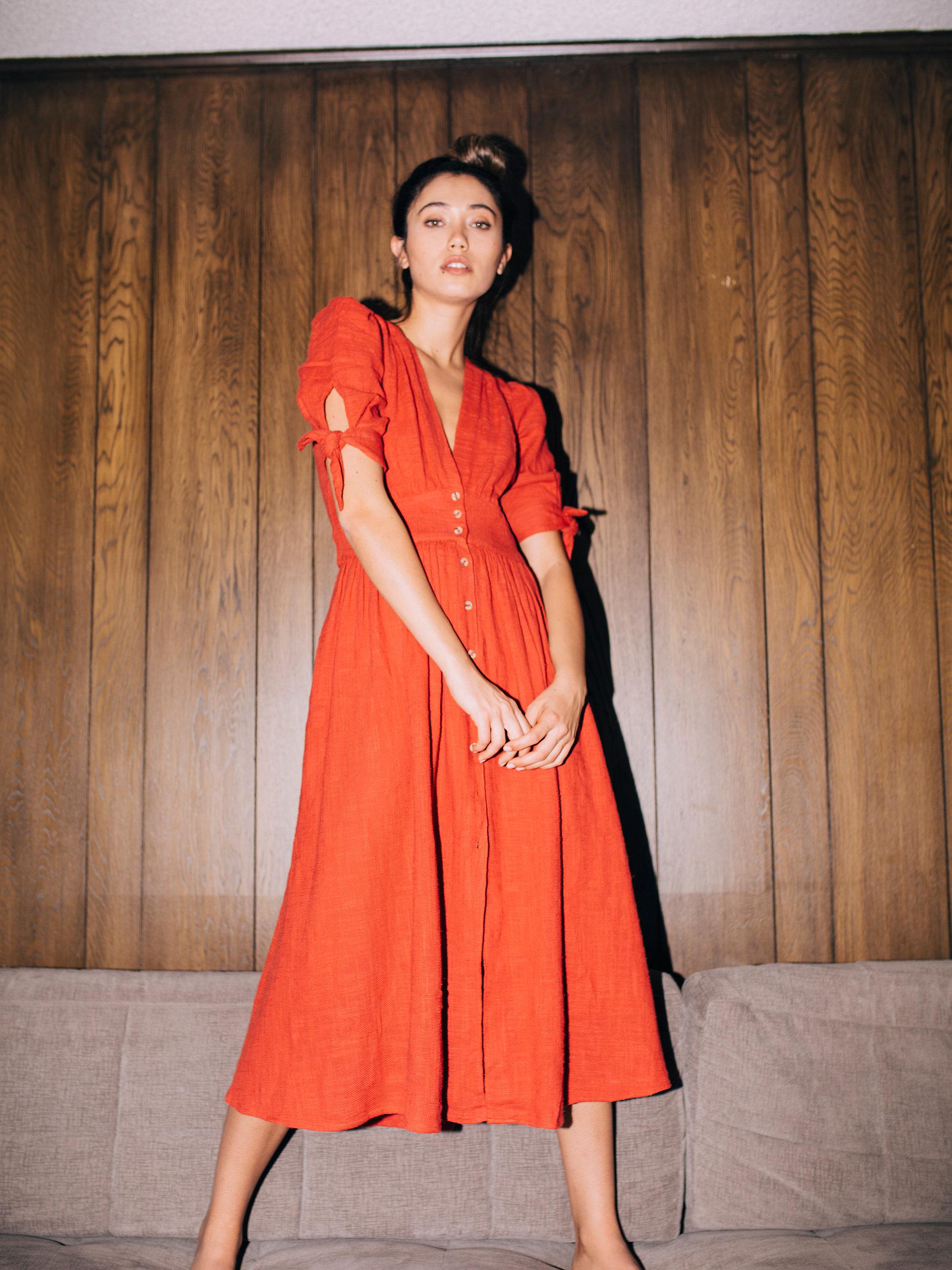 love of my life midi dress red