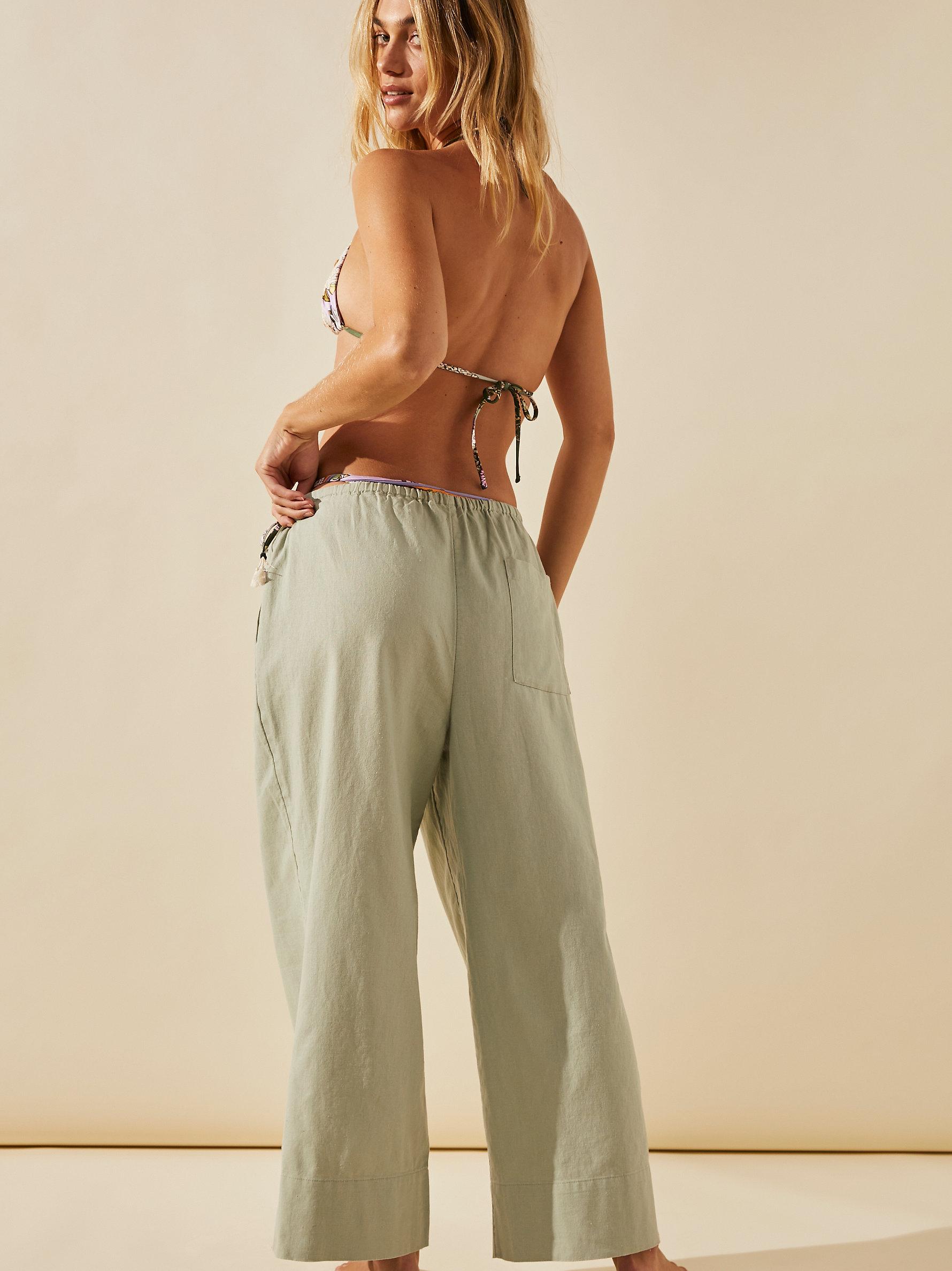 Free People Livin' In It Cotton-linen Pants in Natural