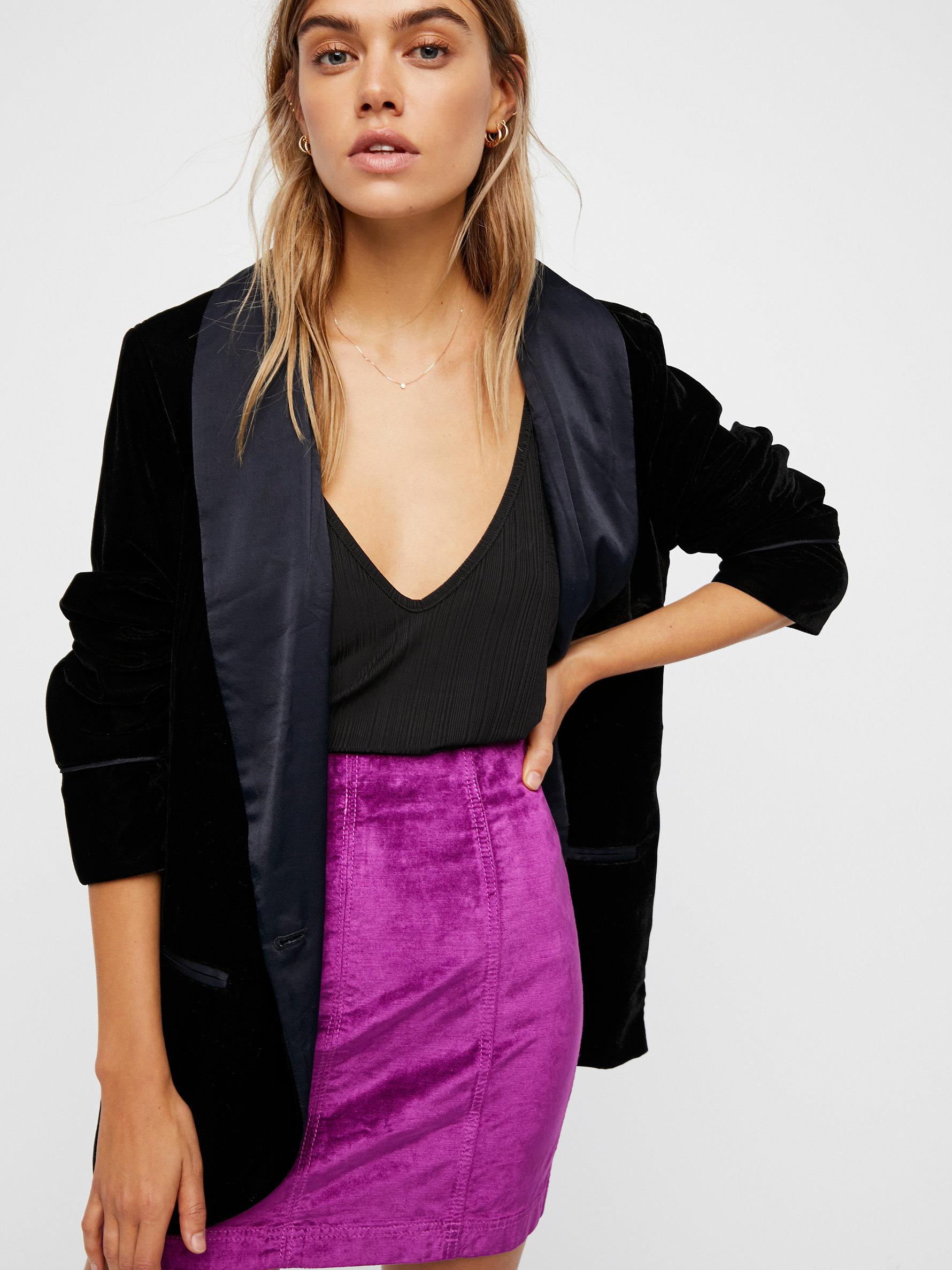 Modern Femme Velvet Mini Skirt | Lyst