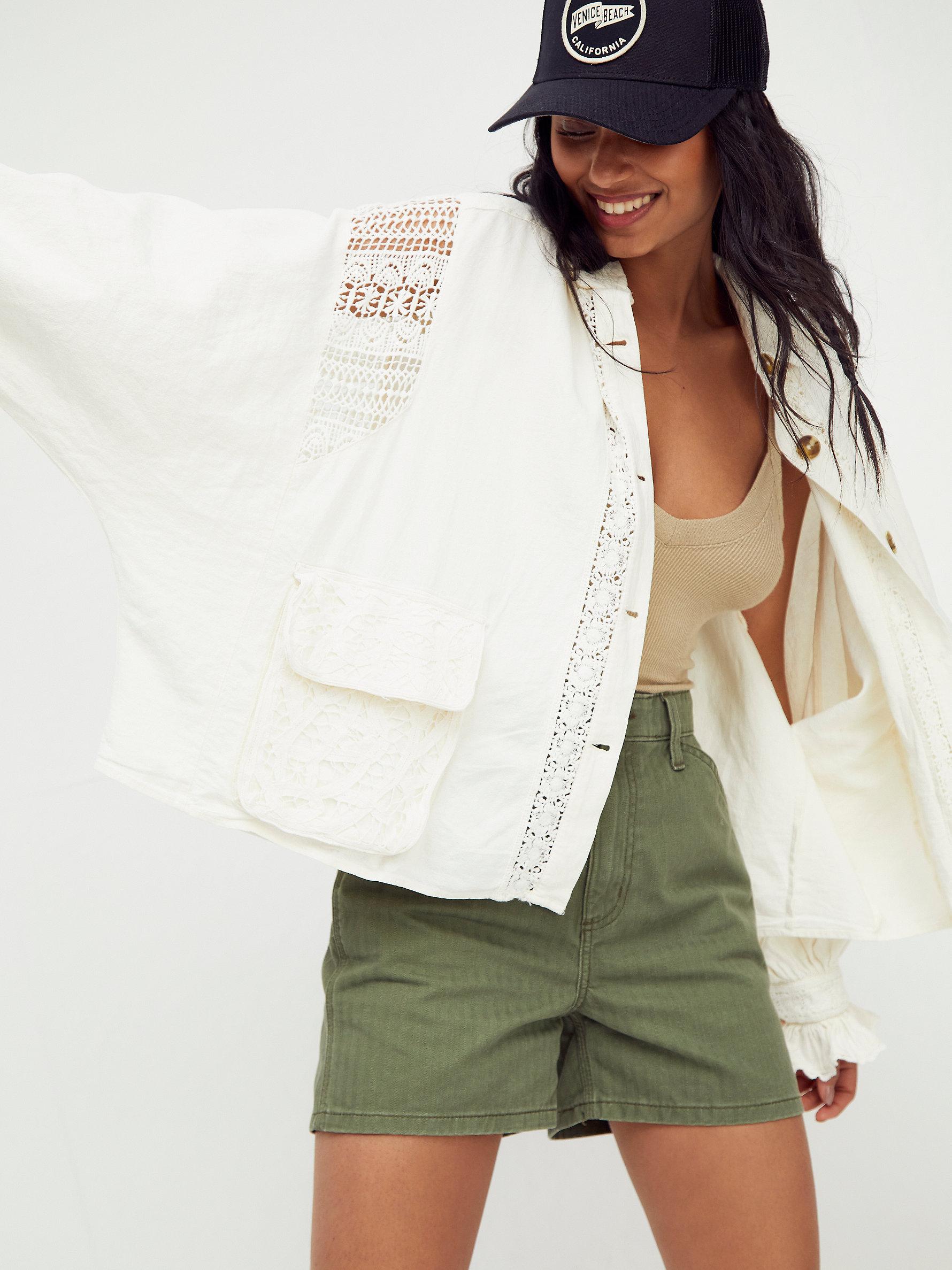 Free People Louisa Jacket in White | Lyst