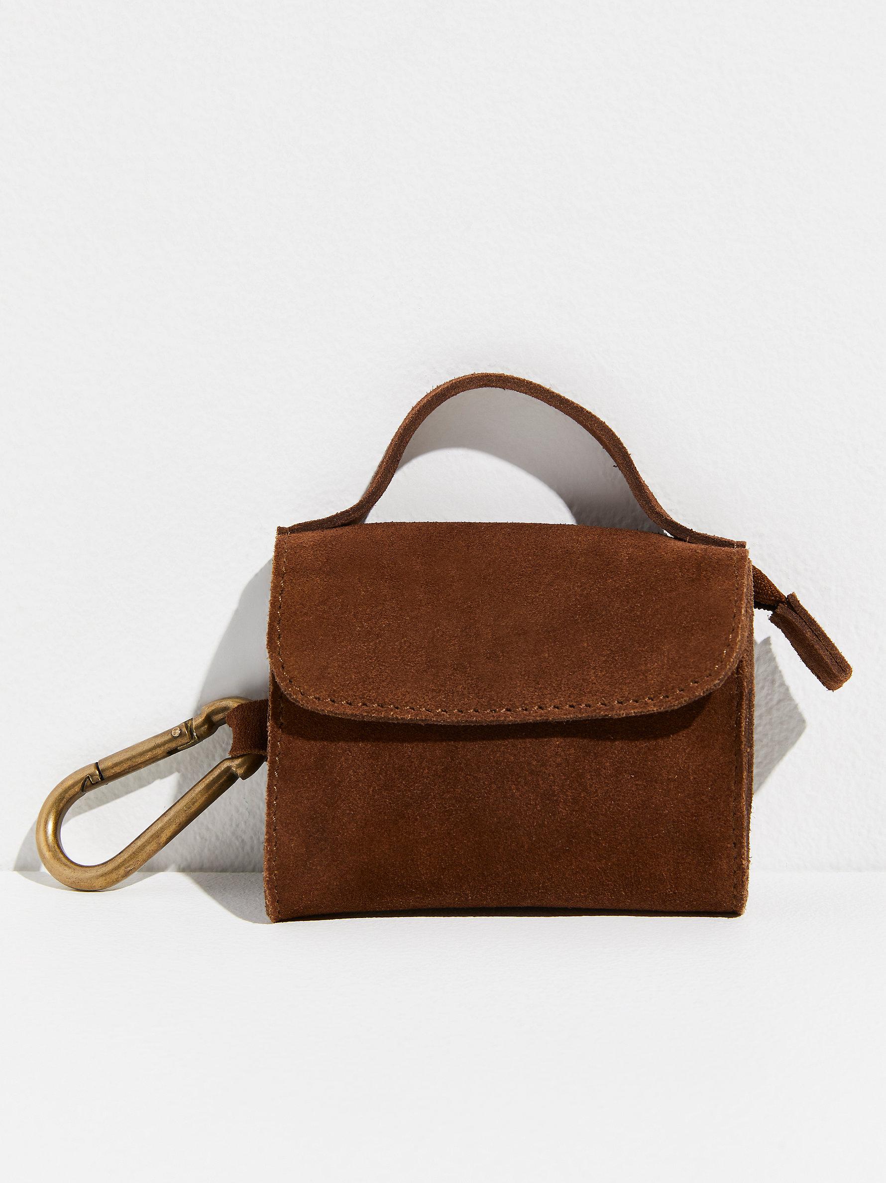 Free People Leather Mini Satchel Clip In Cognac Brown Lyst