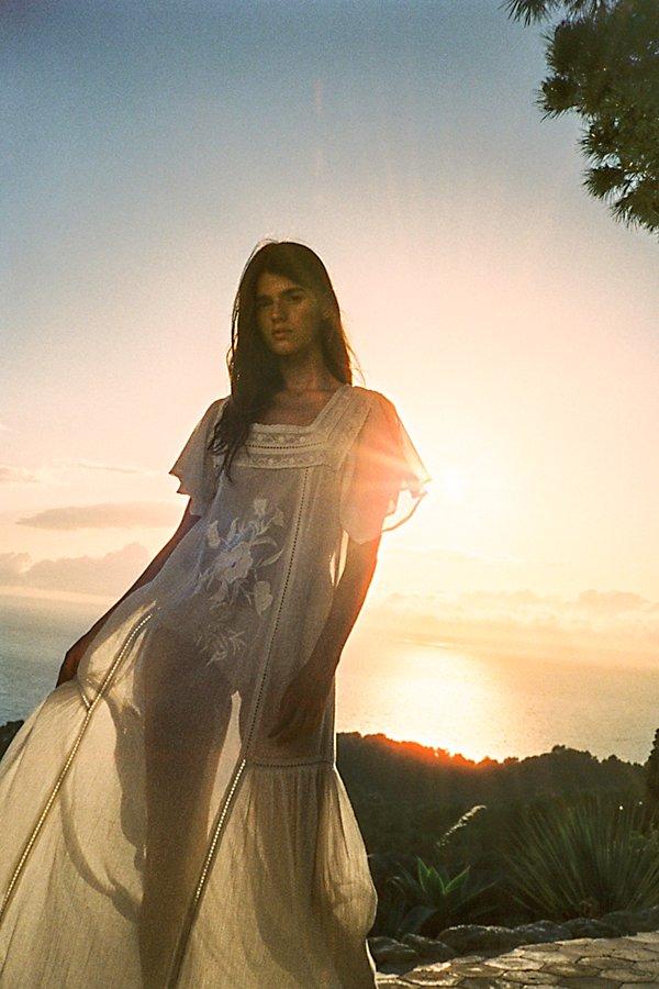free people off the shoulder maxi dress Julietta Linen Off-The-Shoulder Maxi Dress