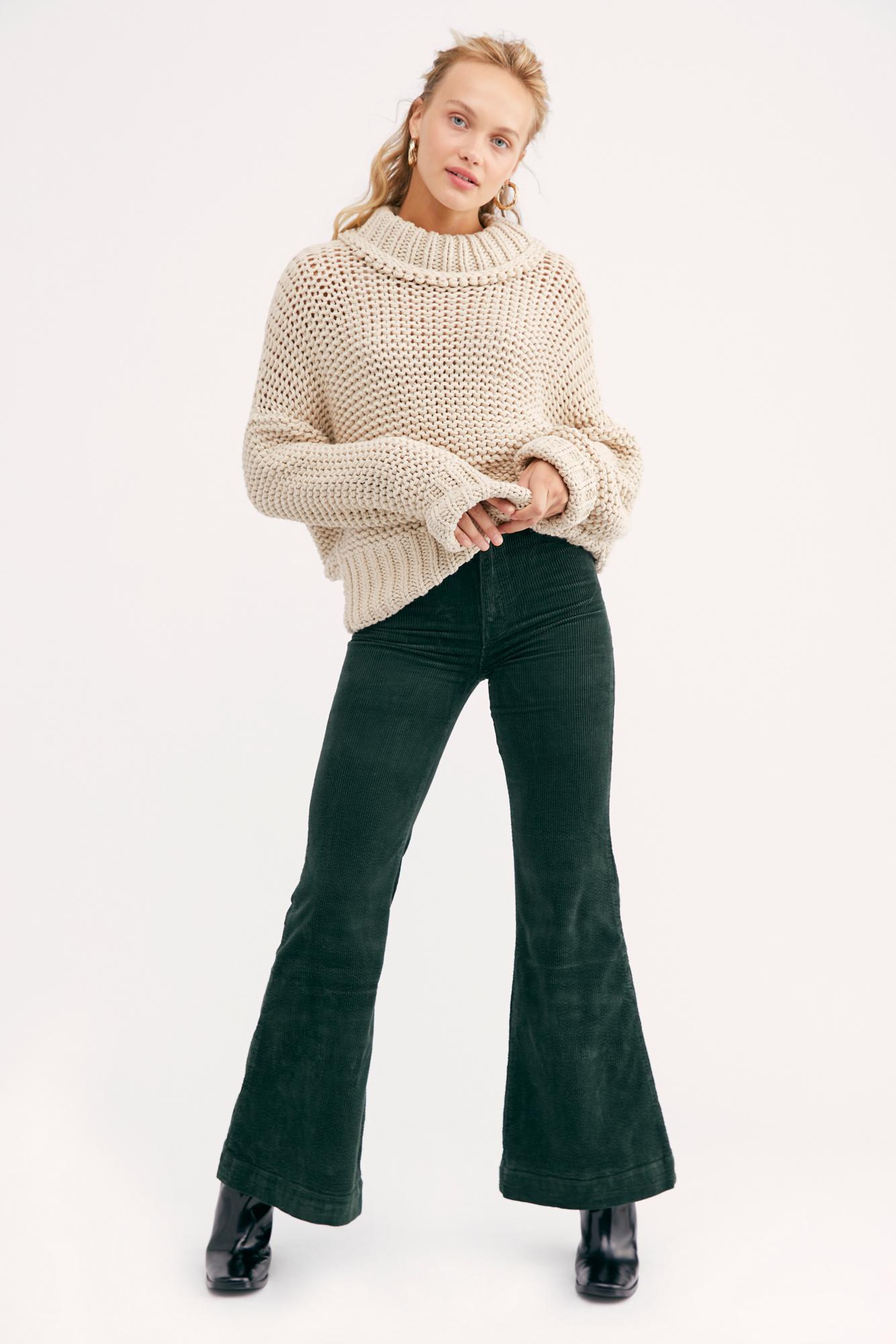 Wide-wale Cord Flare Jeans 