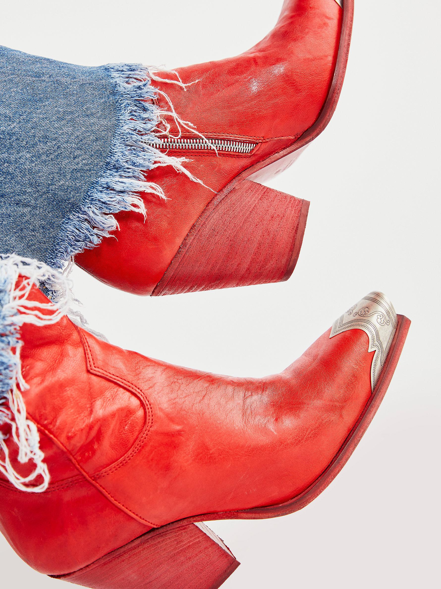Free People Brayden Western Boots in Red | Lyst Free People Flame Red Western Boots main image 0