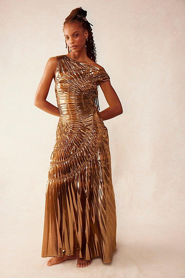 Georgia Hardinge Fossil Gown in Brown Lyst
