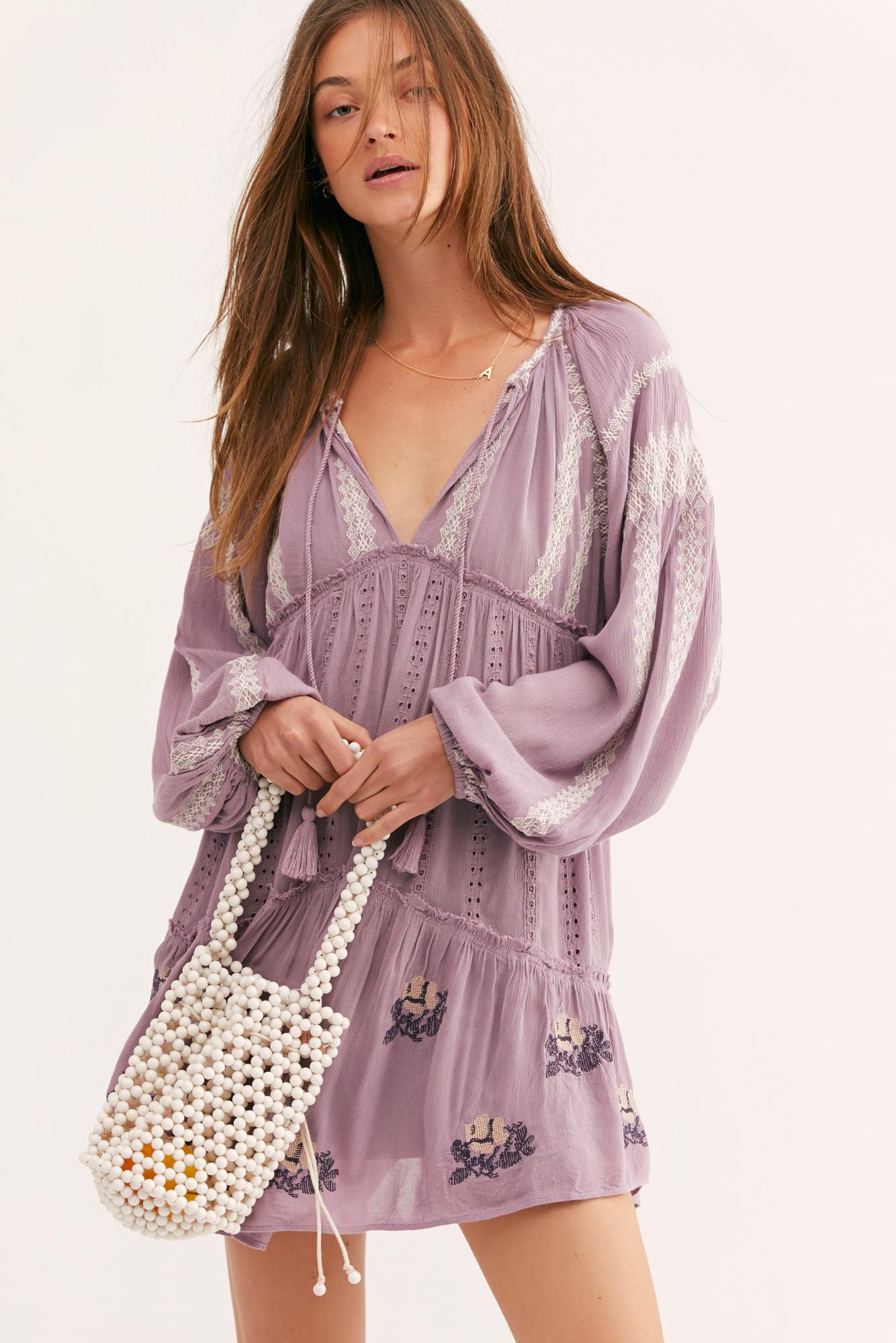 Wild Horses Embroidered Mini Dress 