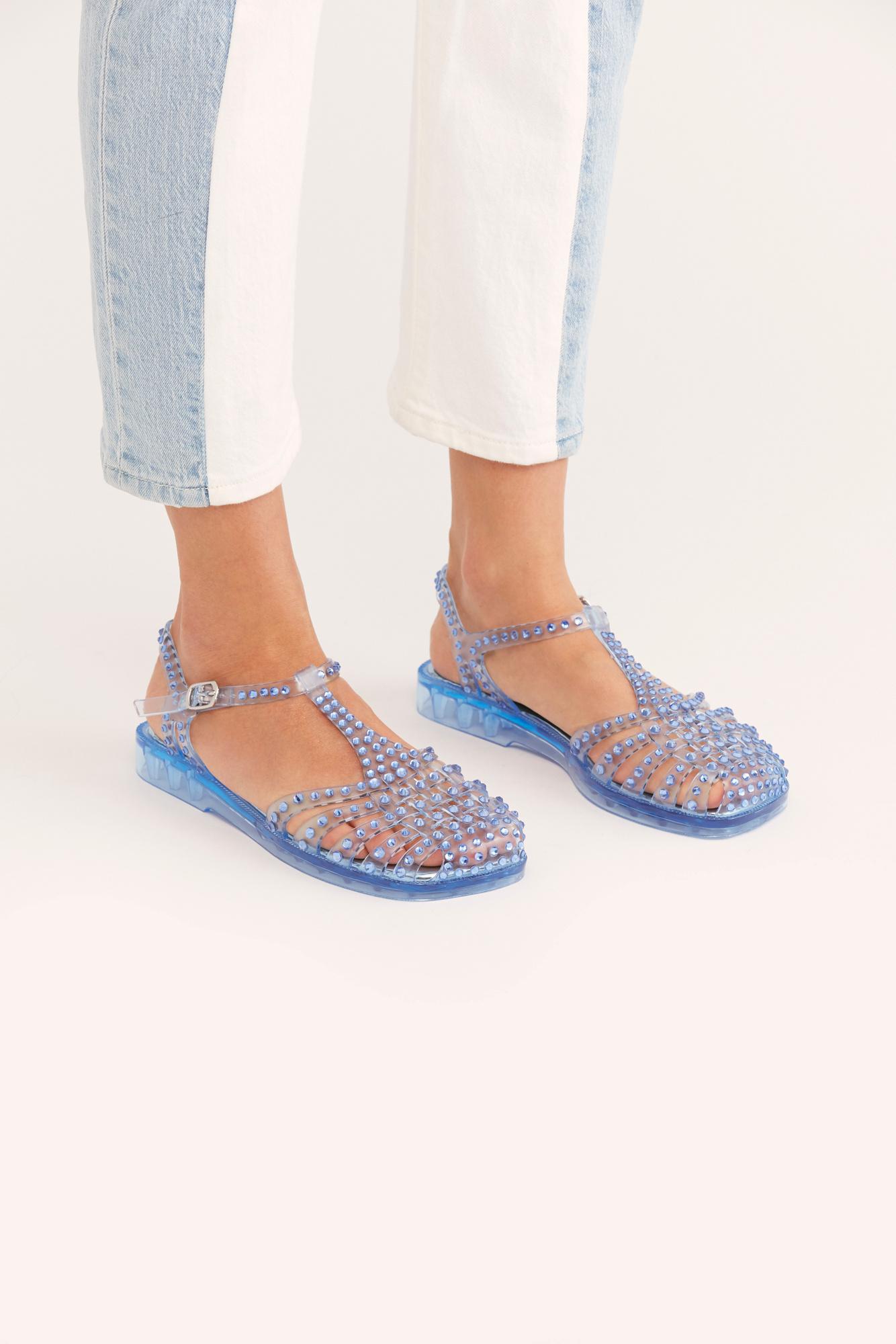 time travel jelly sandal