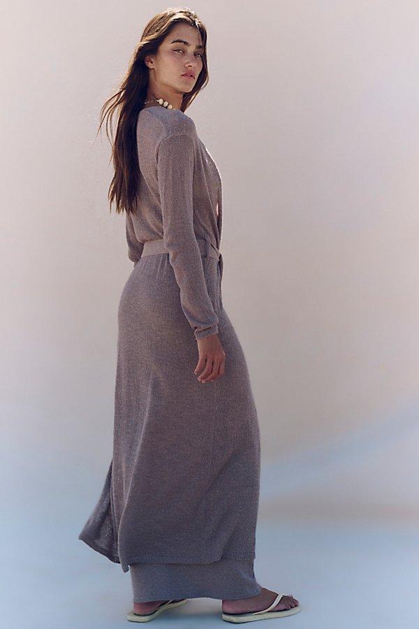 Free People Lottie Solid Sweater Dress Set in Purple | Lyst